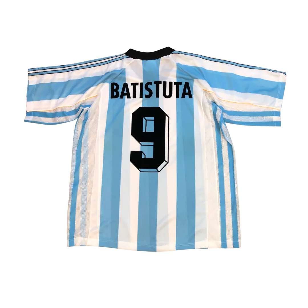 Argentina Batistuta 1998 Adidas Home Football Shirt Large
