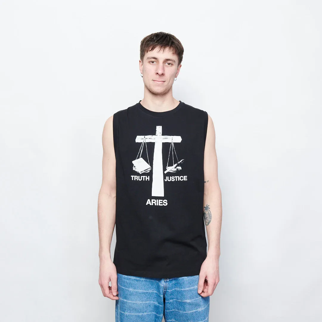 Aries - Truth N Justice Low Armhole Vest (black)