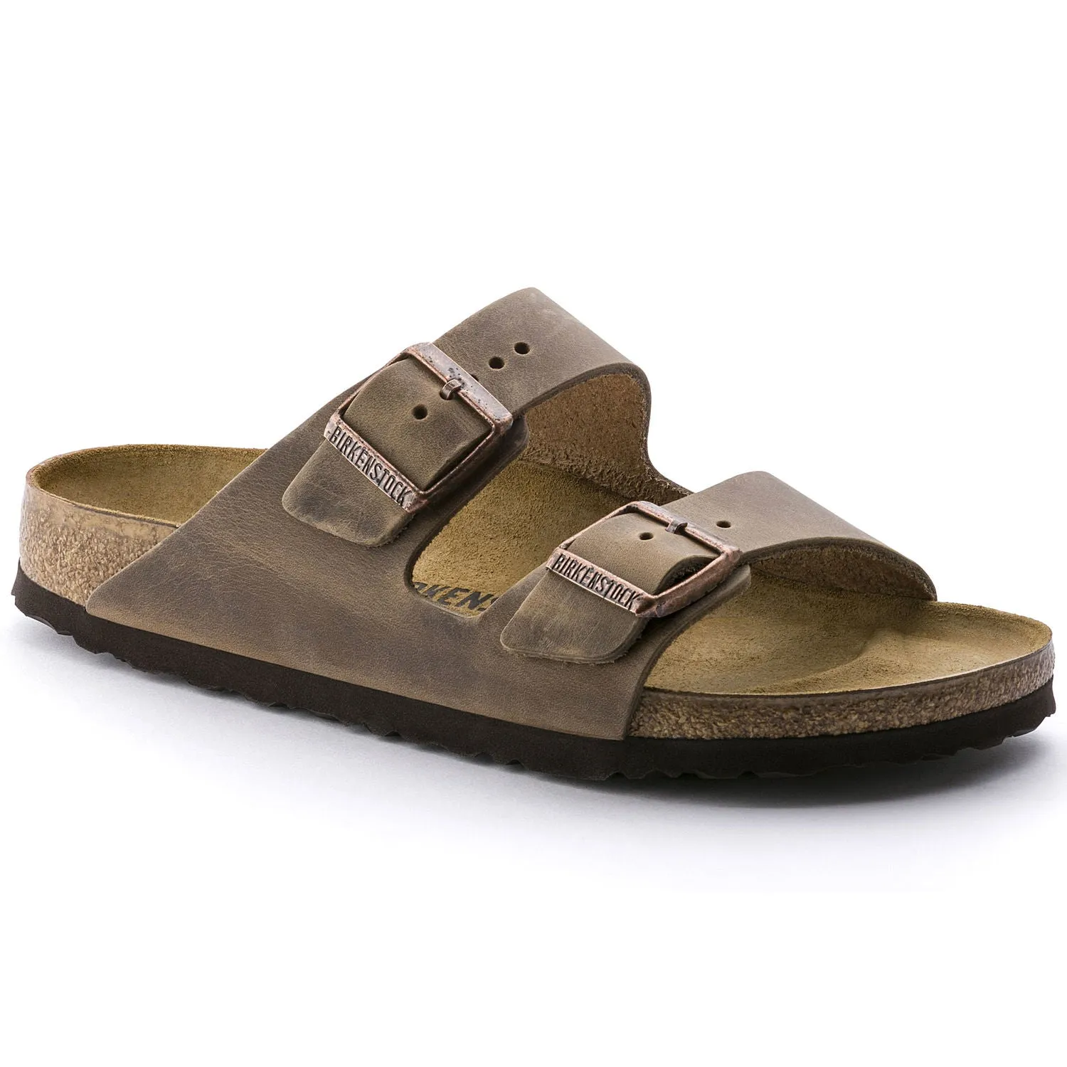  Arizona Soft Footbed Sandal in Tobacco Brown Oiled Leather  