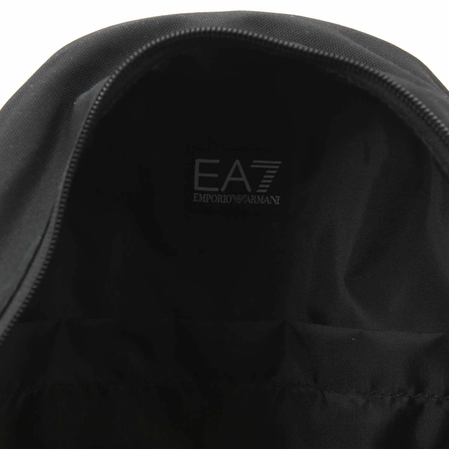 Armani Junior Unisex Black Backpack With White Ea7 Logo