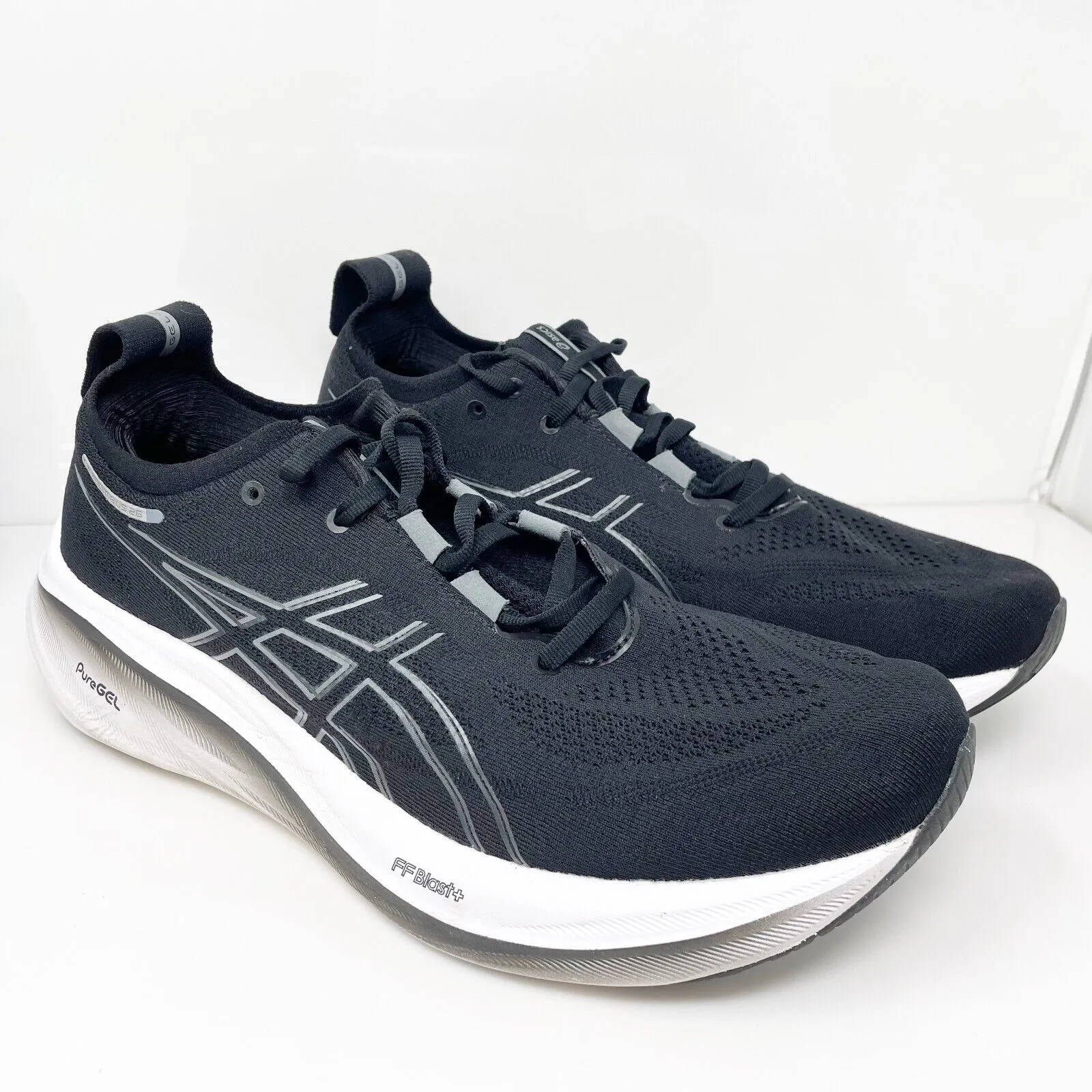 Asics Mens Gel Nimbus 26 1011B795 Black Running Shoes Sneakers Size 12.5 W