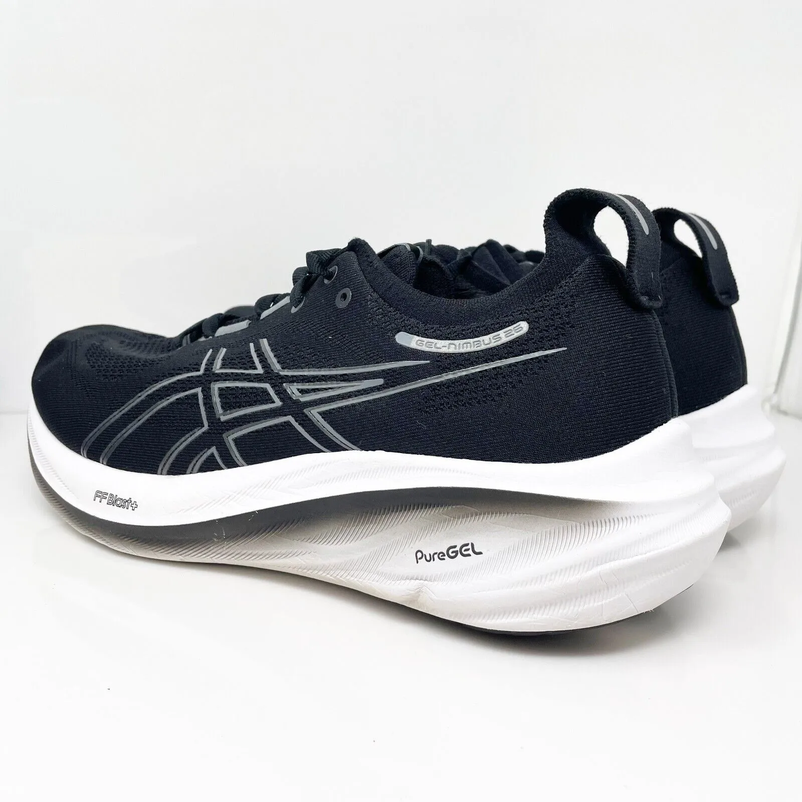 Asics Mens Gel Nimbus 26 1011B795 Black Running Shoes Sneakers Size 12.5 W