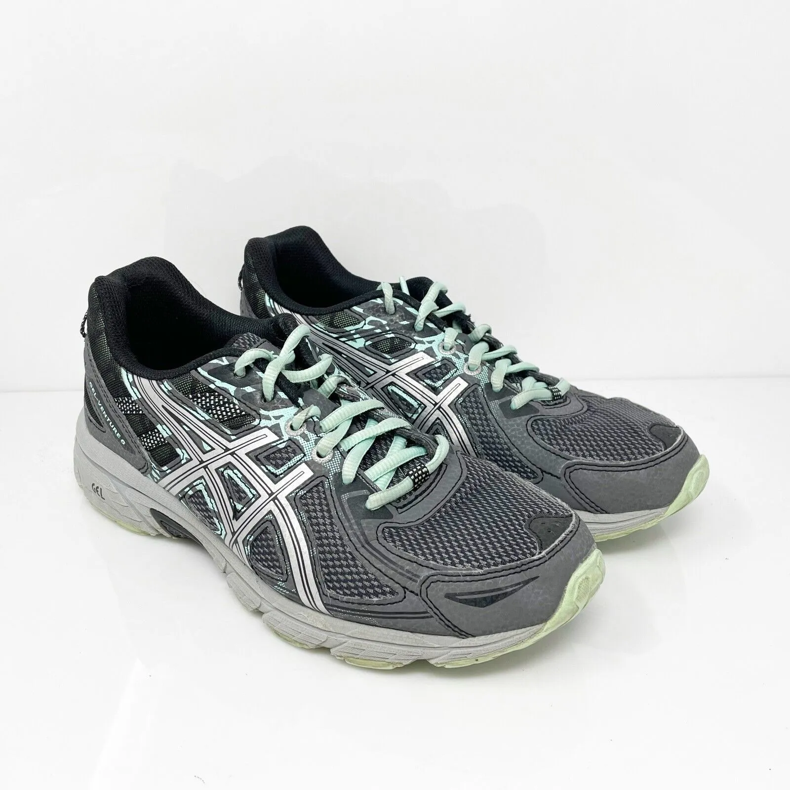 Asics Womens Gel Venture 6 T7G7Q Gray Running Shoes Sneakers Size 9 D