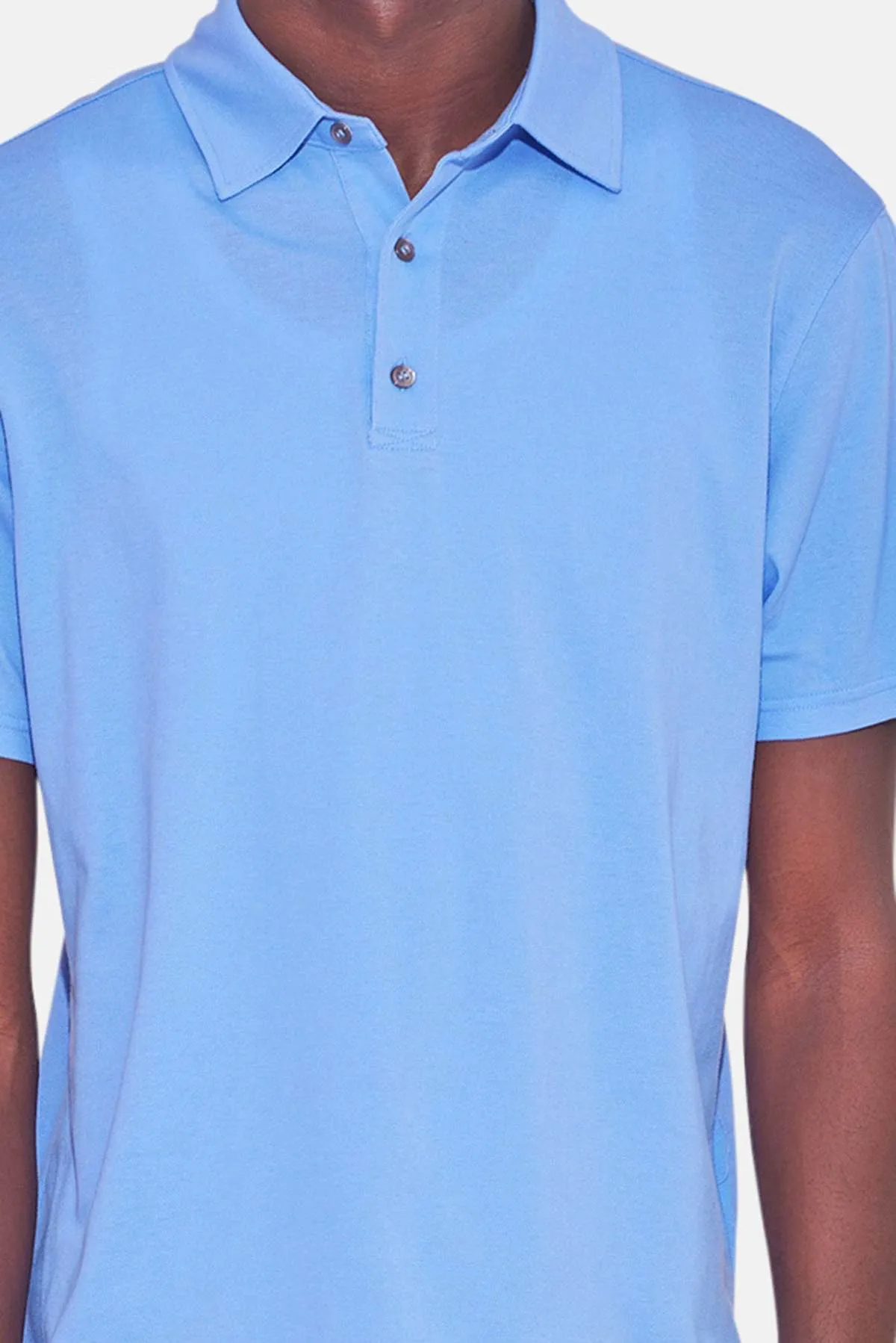 Atlantic SS Pique Polo - Blue