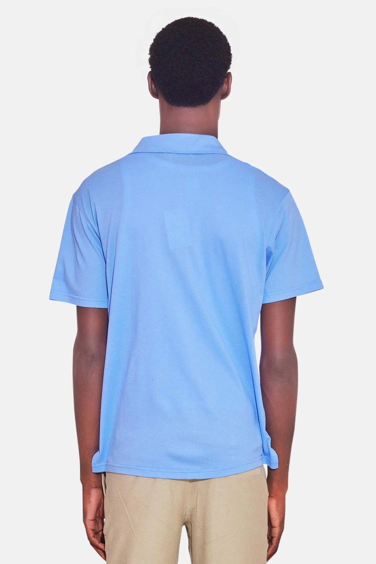 Atlantic SS Pique Polo - Blue