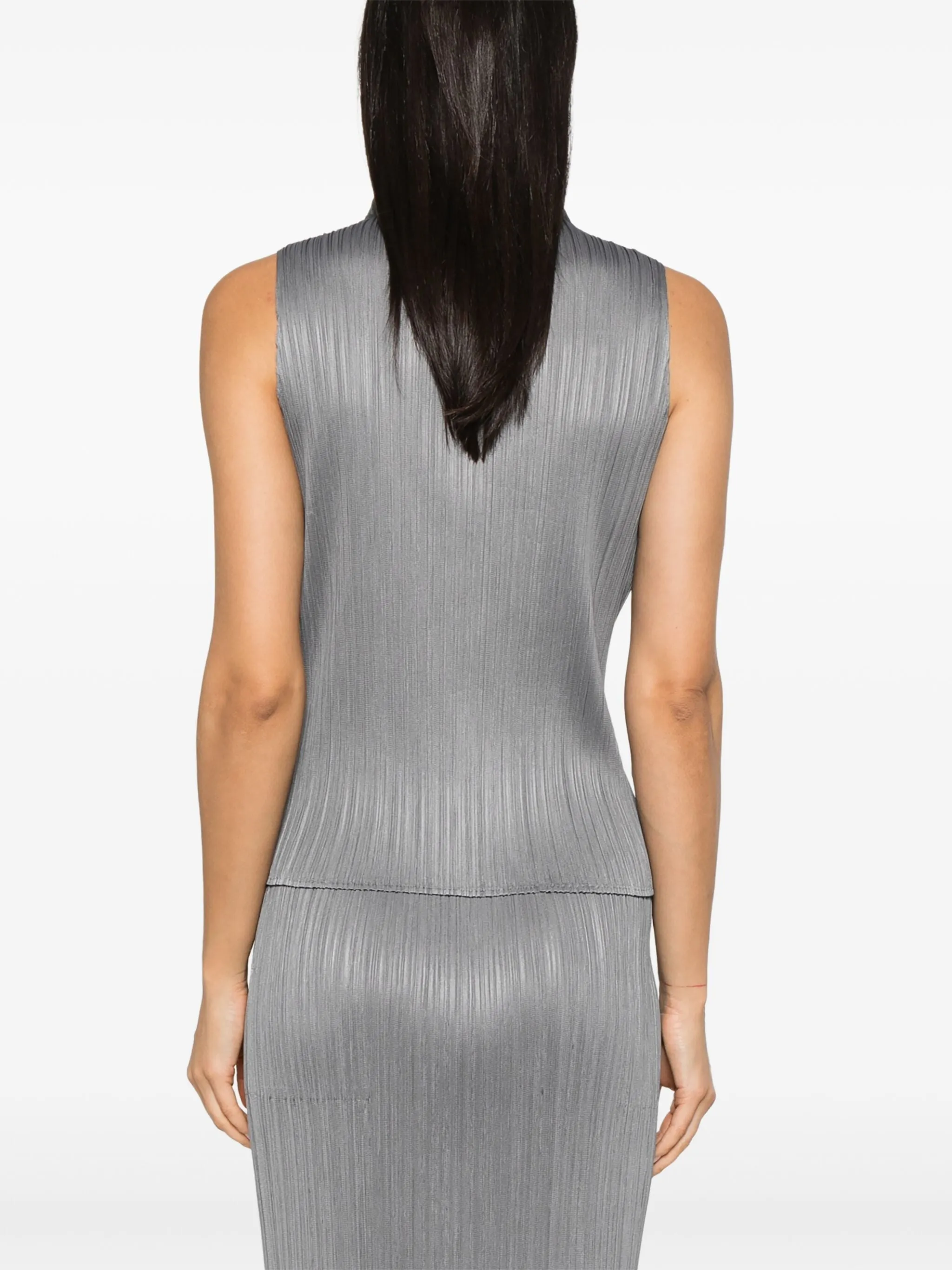 AW24 Mock Neck Sleeveless Top - Gray