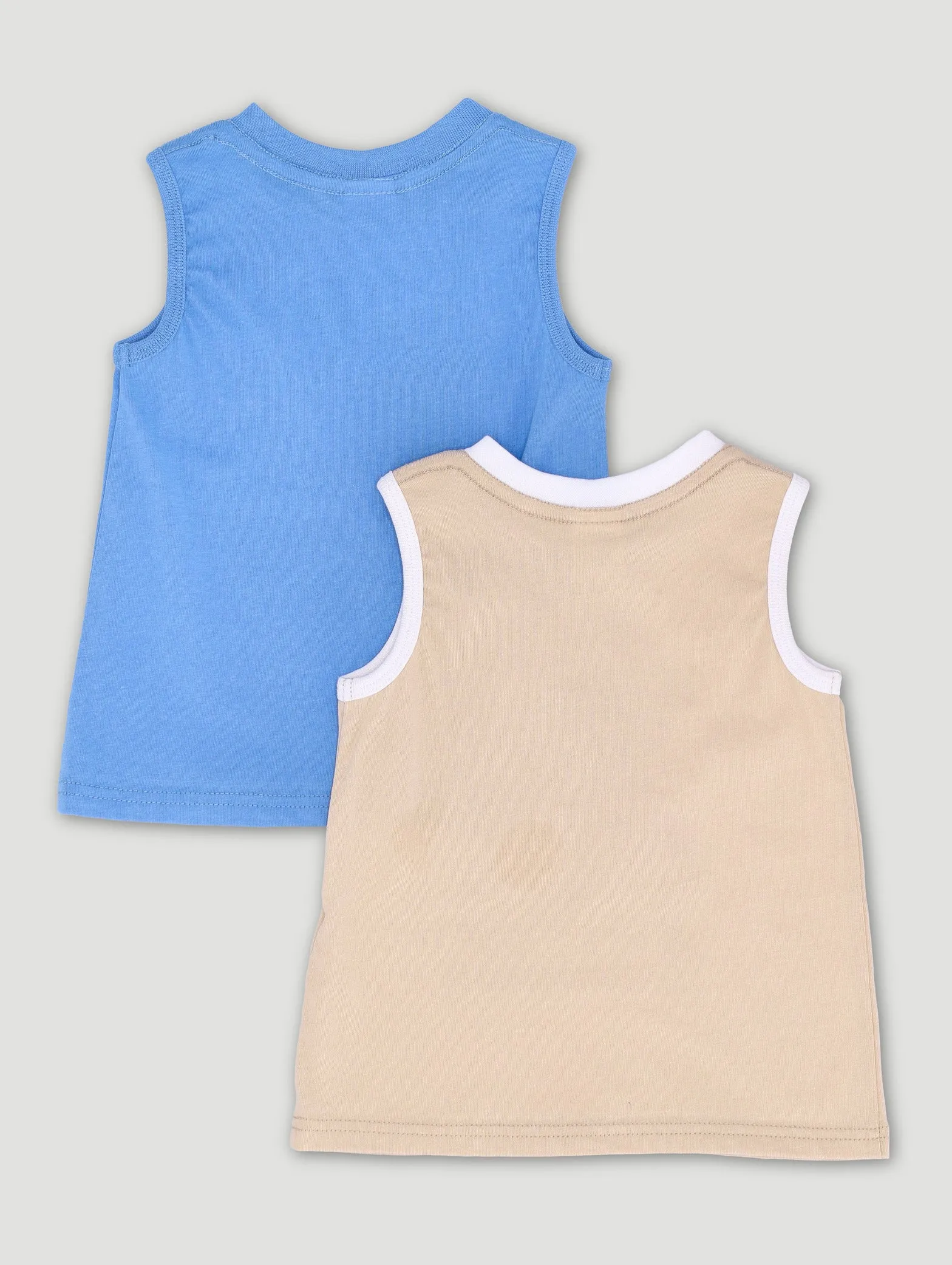 Baby Boys 2 Pack Vest - Blue