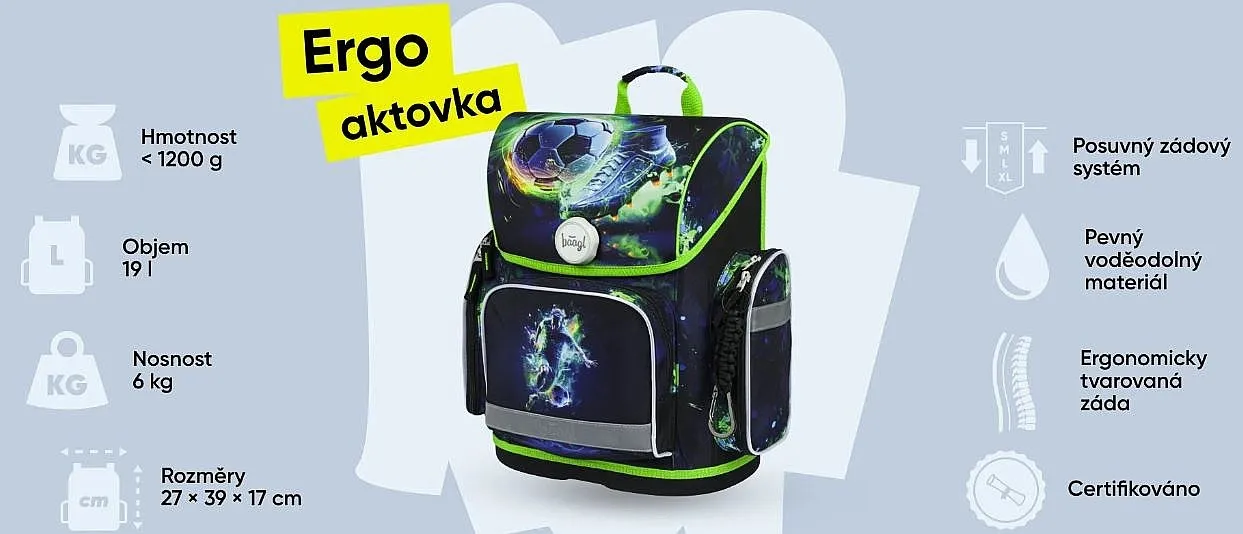 backpack Baagl Ergo - Jungle Panda - girl´s