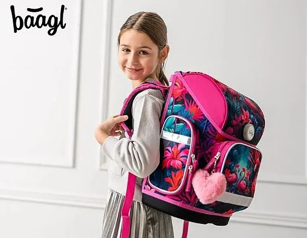 backpack Baagl Ergo - Plameňáci - girl´s