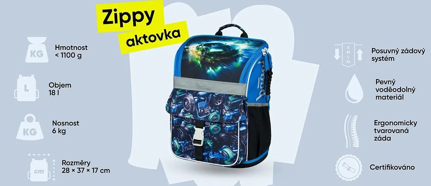 backpack Baagl Zippy - Fotbal Hráč - boy´s