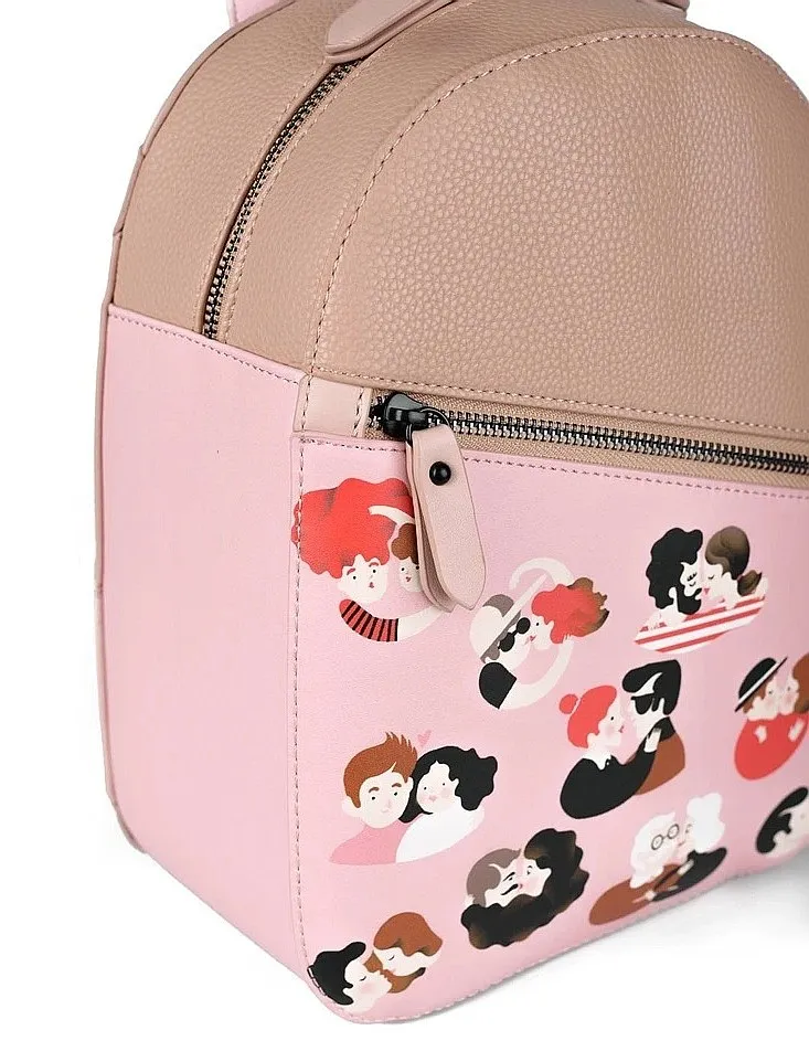 backpack Vuch Lovers - Pink/Light Brown - women´s