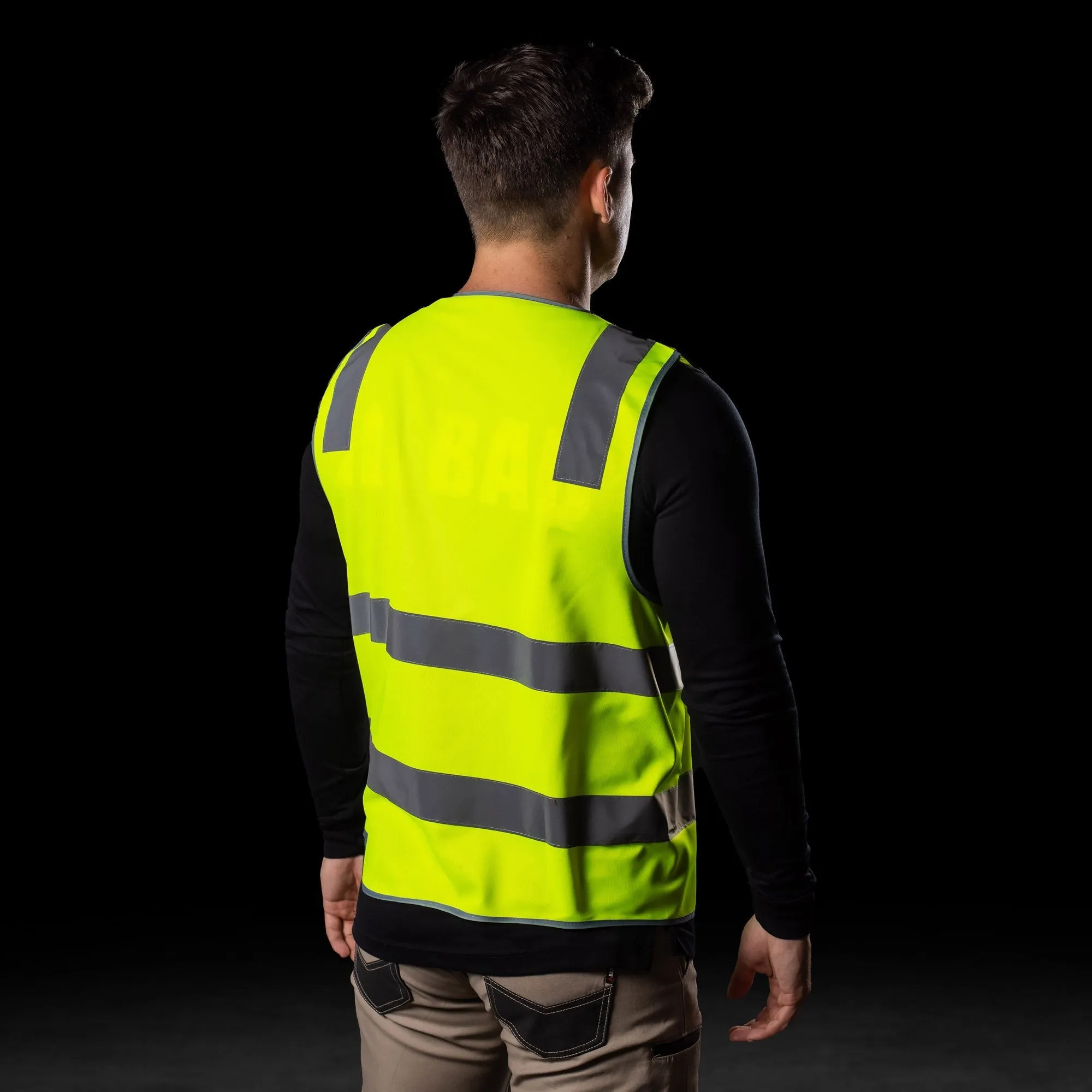 BAD HI-VIS DAY/NIGHT ZIP SAFETY VEST