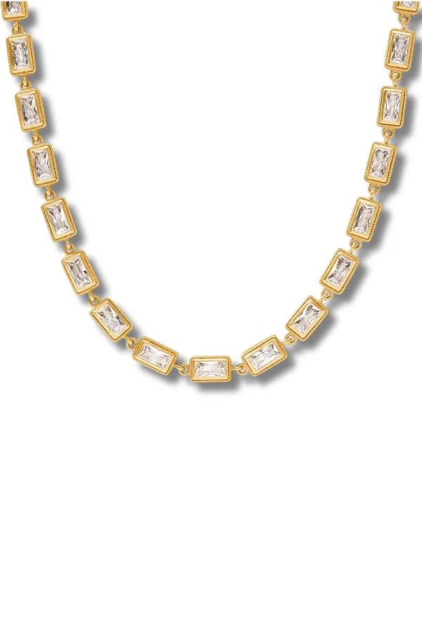 Baguette Tennis Necklace | Julie Vos | RESTOCK