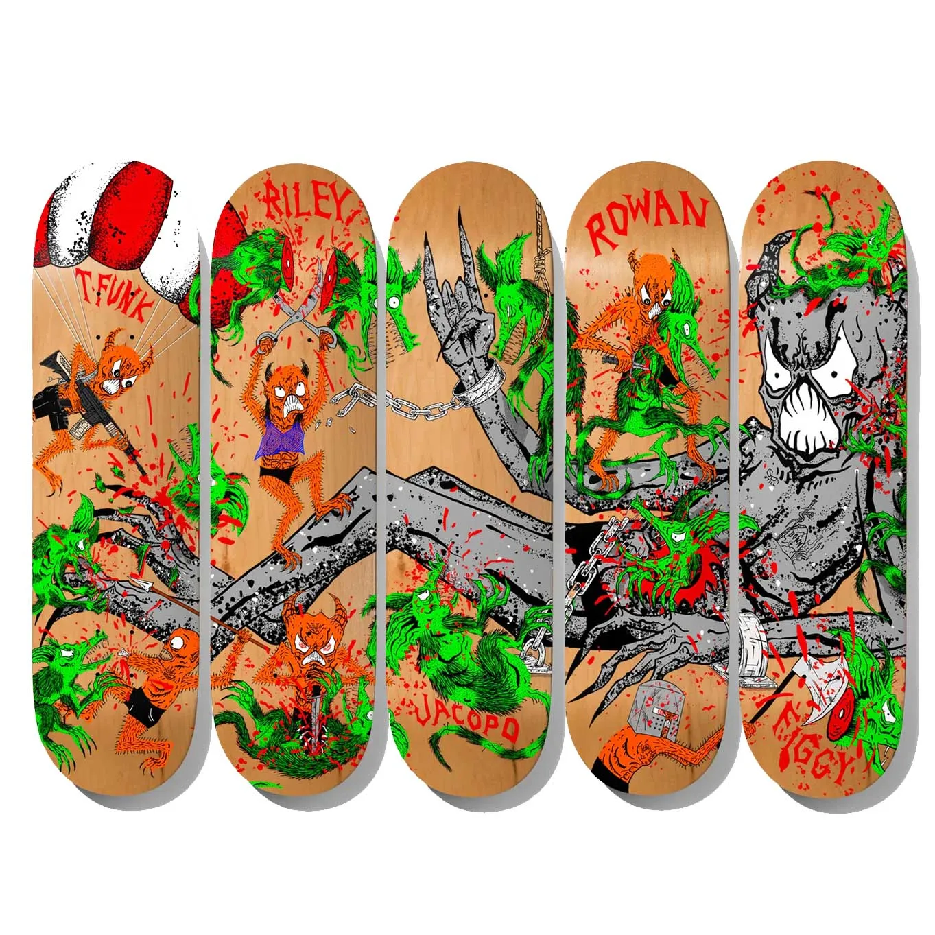 Baker Skateboards - 8.125 Riley Hawk Toxic Rats Neckface Skateboard Deck
