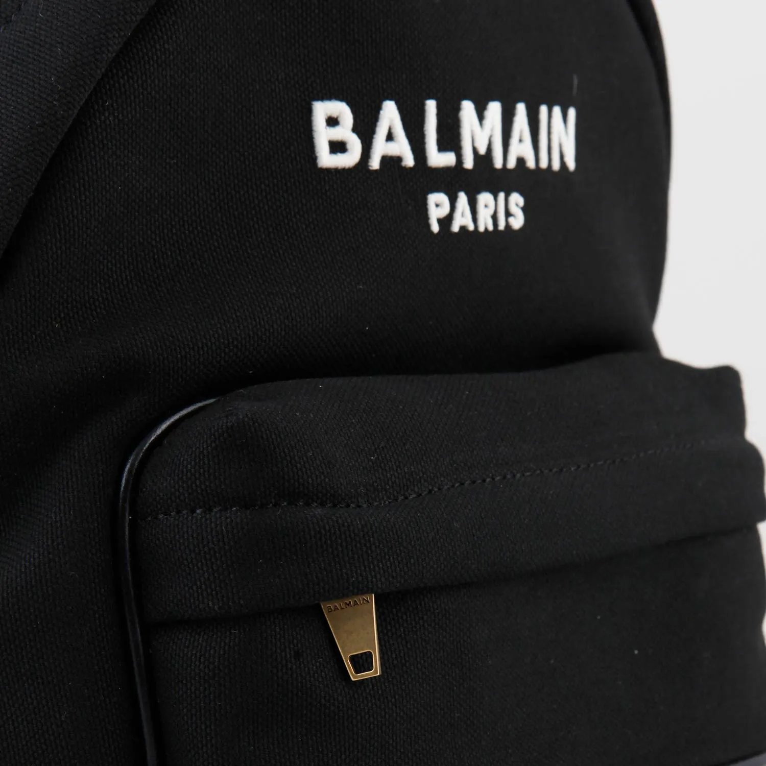 Balmain Black Backpack With Contrasting Logo