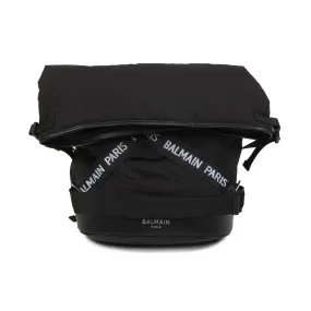 Balmain Black Backpack With Logos For Girls And Teenagers