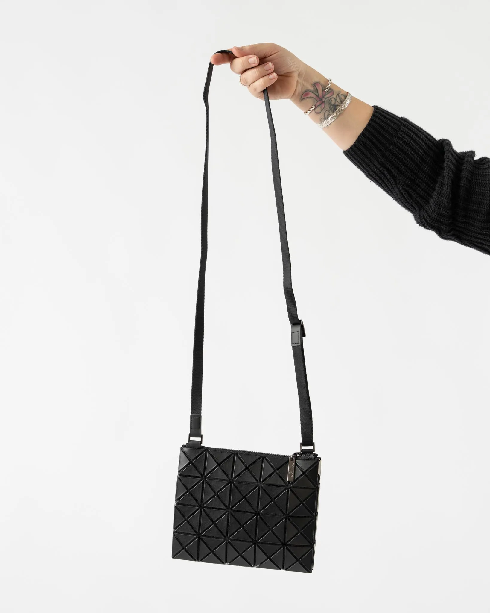 Bao Bao Duo Geometric Crossbody Bag in White x Black