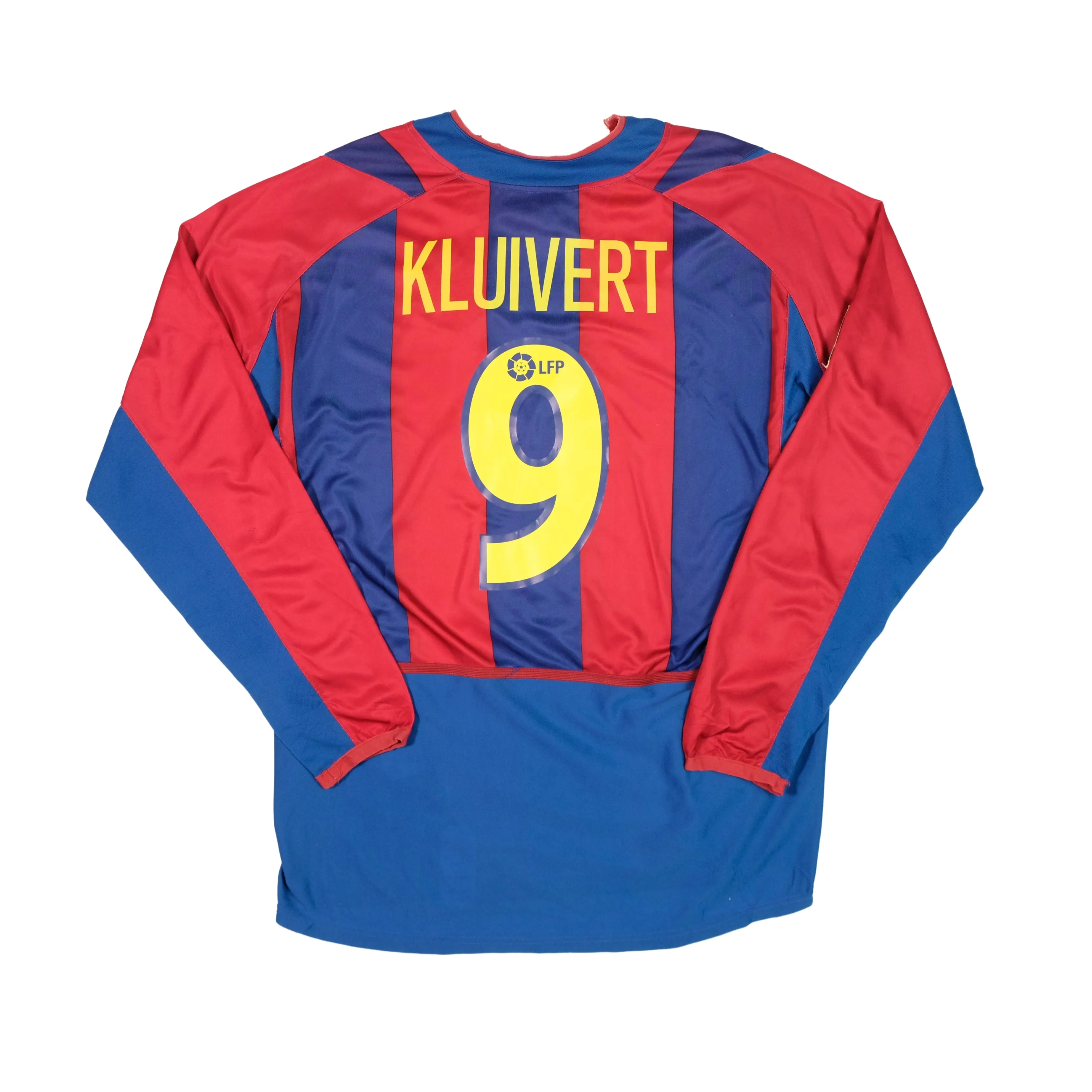 Barcelona Kluivert 9 Original 2002/2003 Home Football Shirt Large