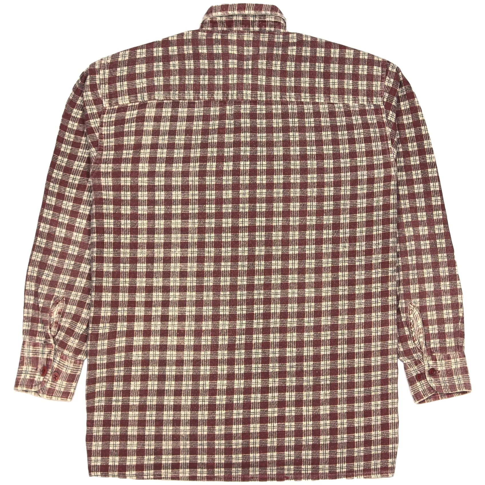 Basic Concept Flannel Shirt Red Beige