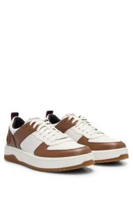 Basketball-inspired sneakers with large logo