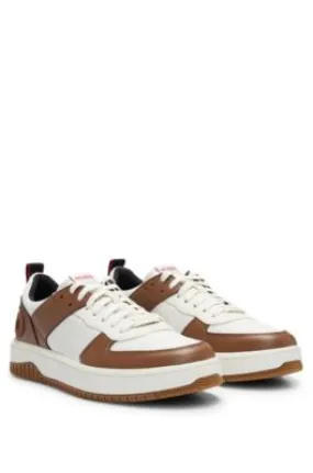 Basketball-inspired sneakers with large logo