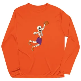 Basketball Long Sleeve Performance Tee - Bones Baller 
