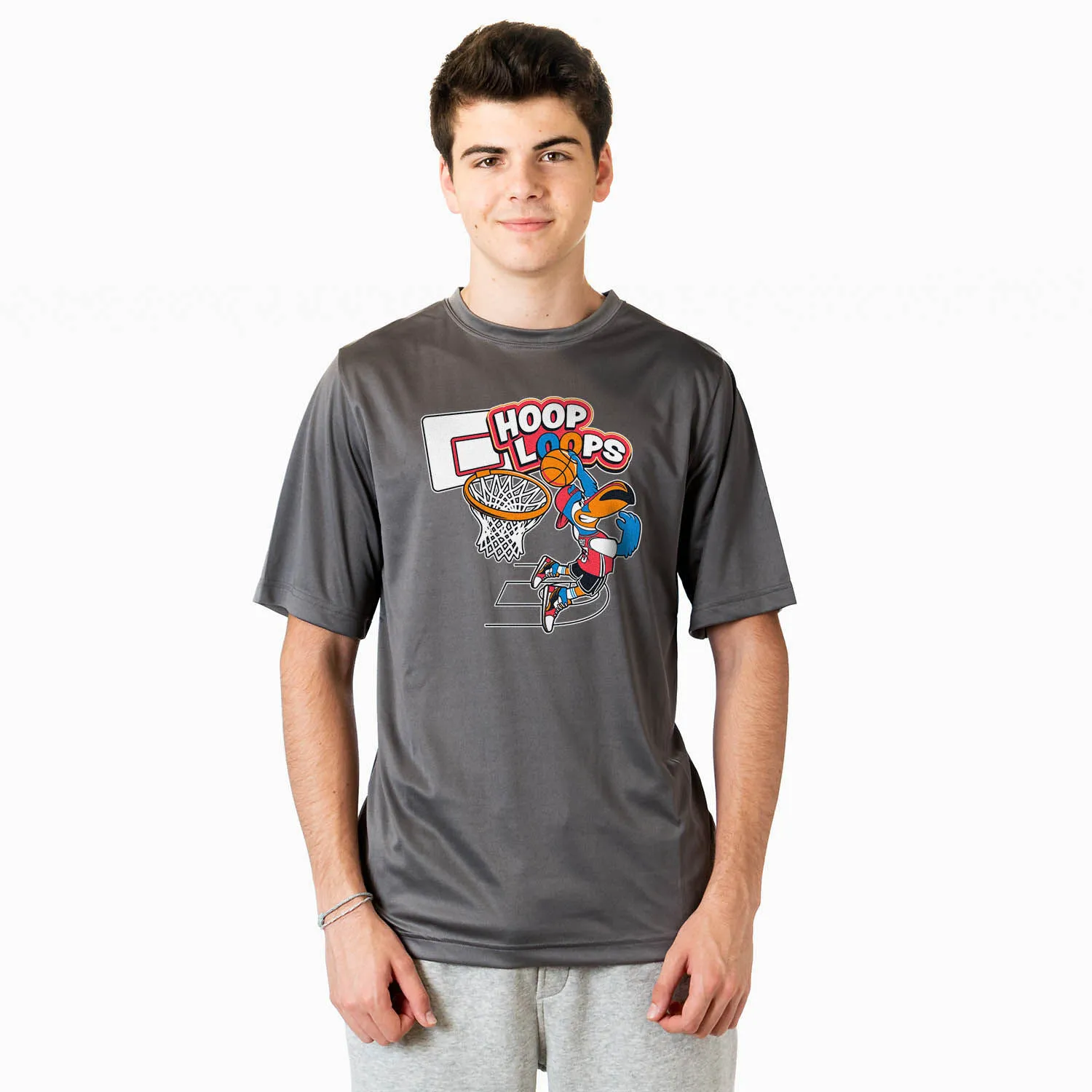 Basketball Short Sleeve Performance Tee - Hoop Loops 