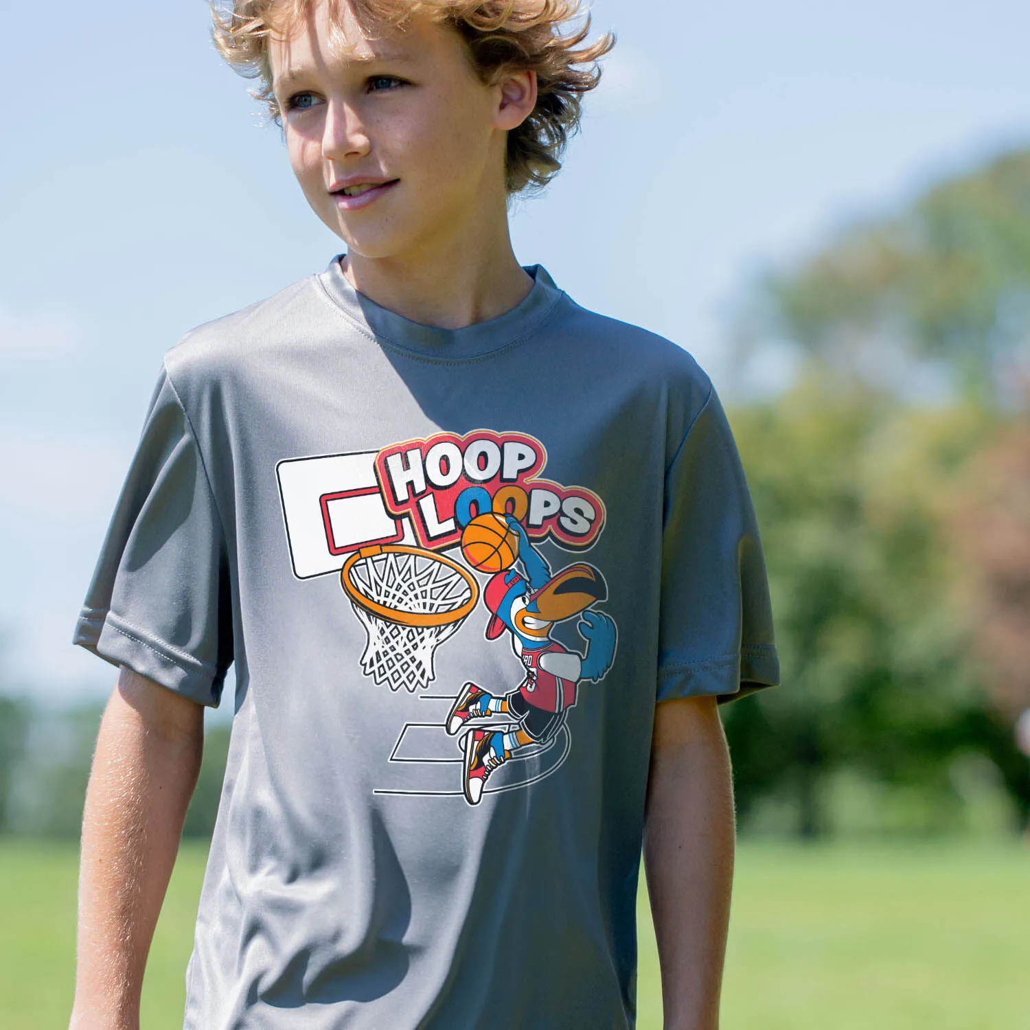 Basketball Short Sleeve Performance Tee - Hoop Loops 