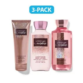 Bath & Body Works A Thousand Wishes Body Cream+Body Lotion & Shower Gel 3-PACK