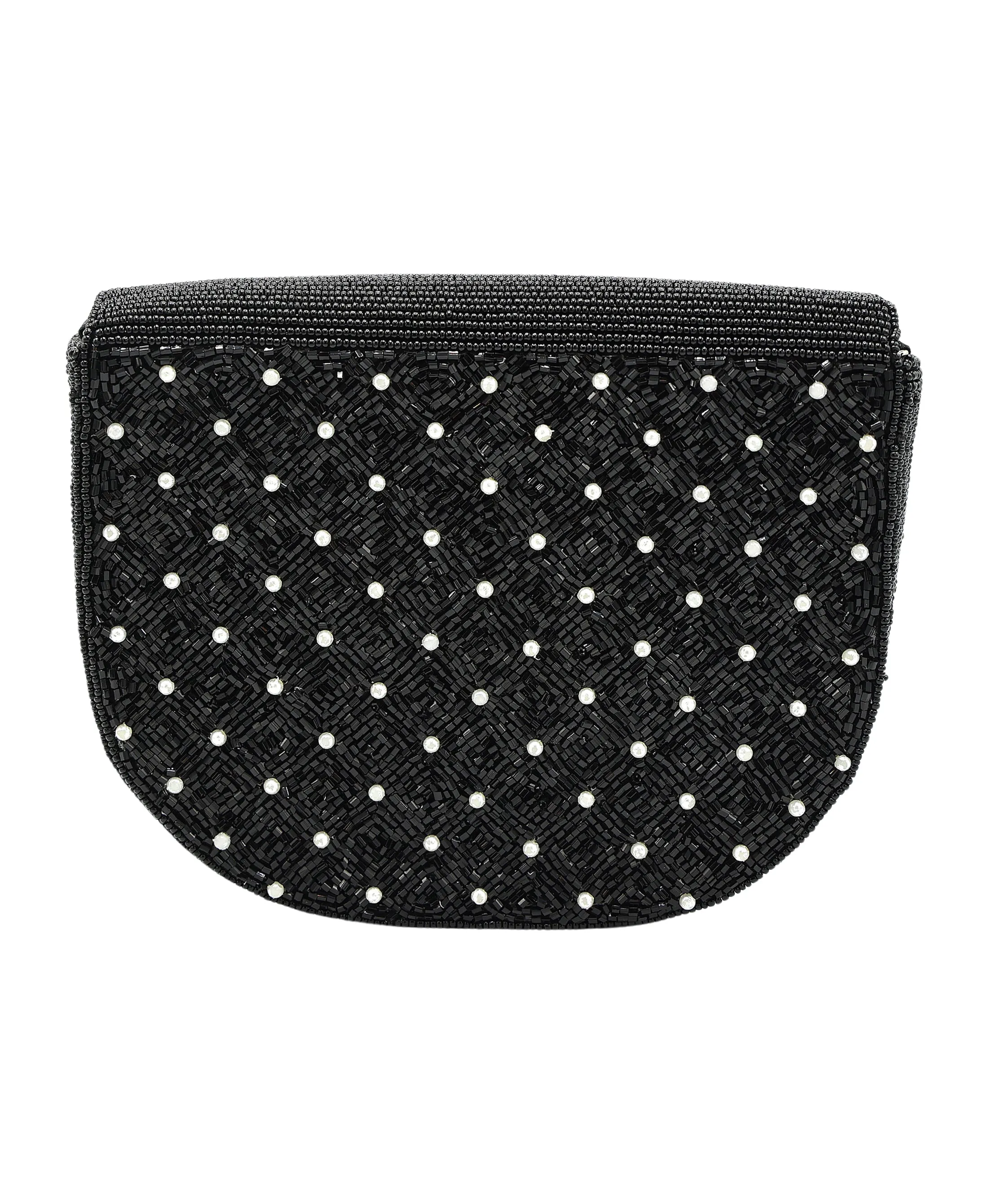 Beaded Flower Clutch Bag