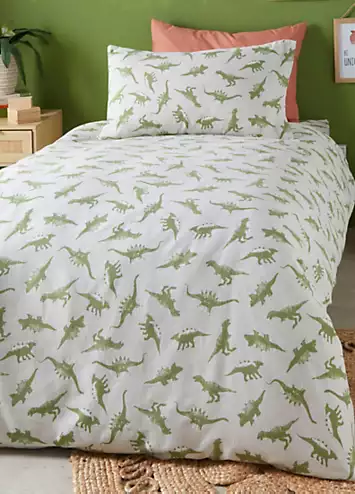 Bedlam Dino Brushed Cotton Rich Duvet Cover Set | Kaleidoscope