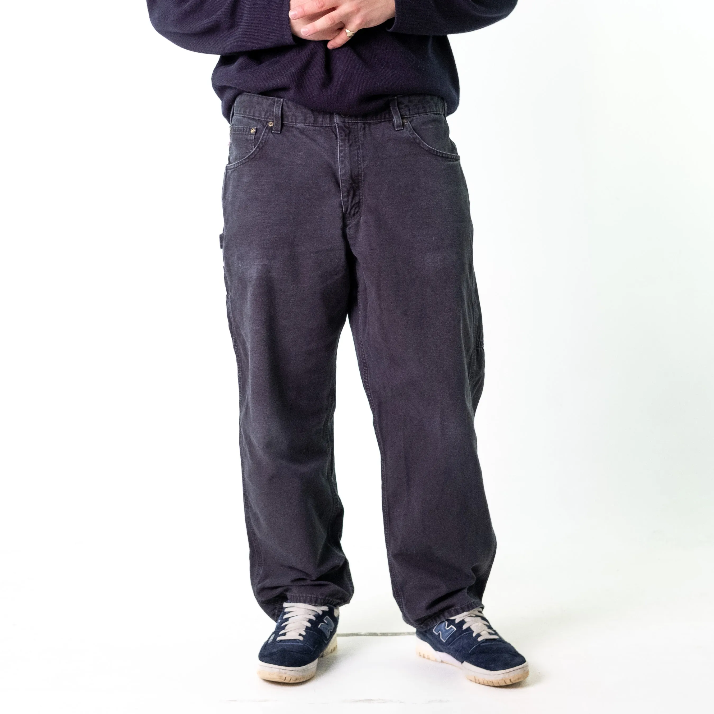 Black 90s Carhartt  Cargo Skater Trousers Pants Jeans (38x30)