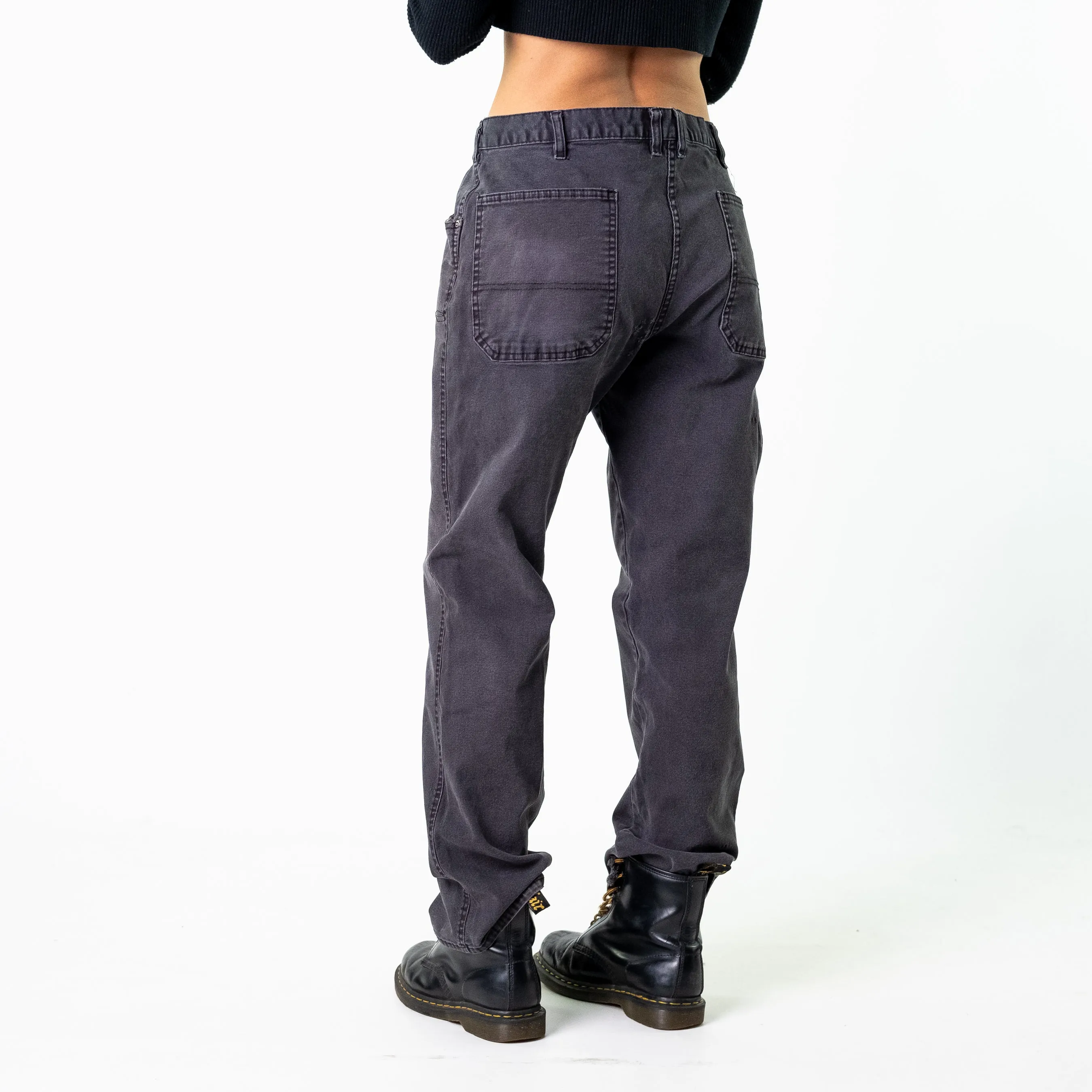 Black 90s Dickies  Cargo Skater Trousers Pants Jeans (34x32)