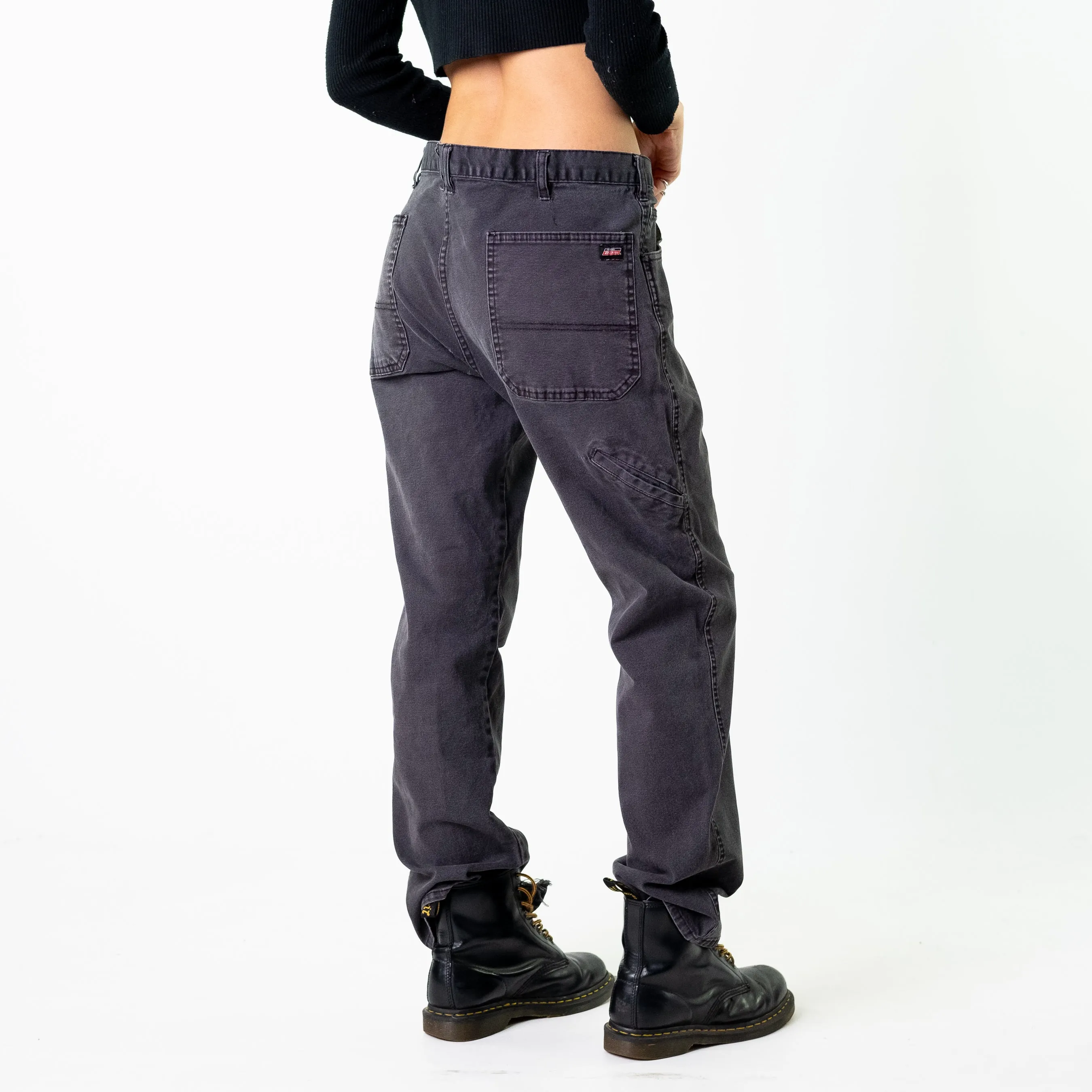 Black 90s Dickies  Cargo Skater Trousers Pants Jeans (34x32)