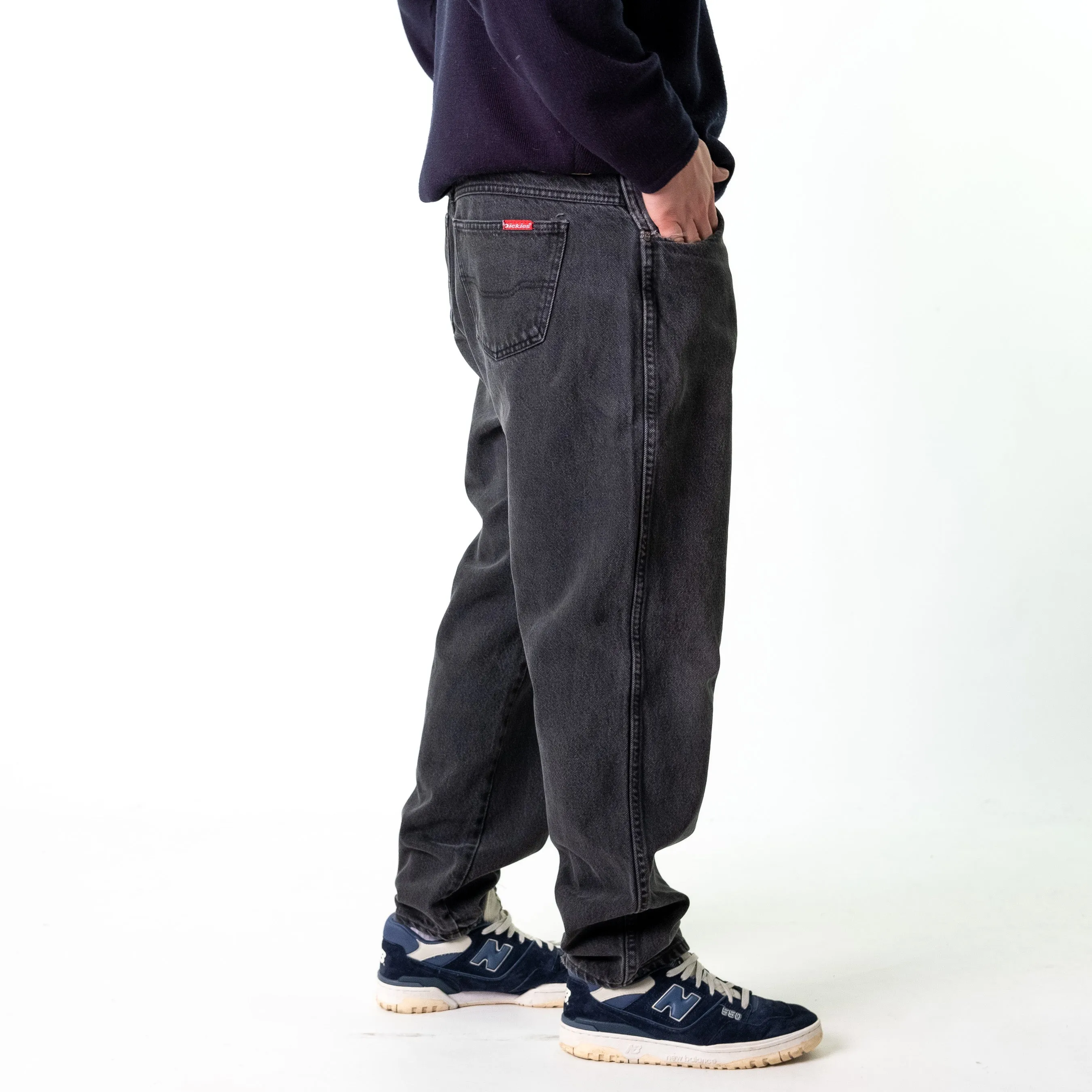 Black 90s Dickies  Cargo Skater Trousers Pants Jeans (36x30)