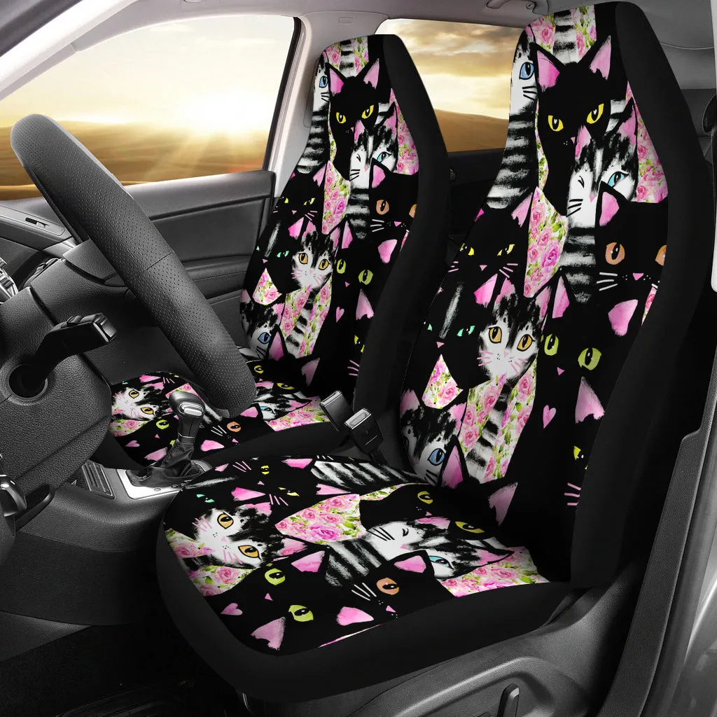 Black Cats Universal Car Seat Covers