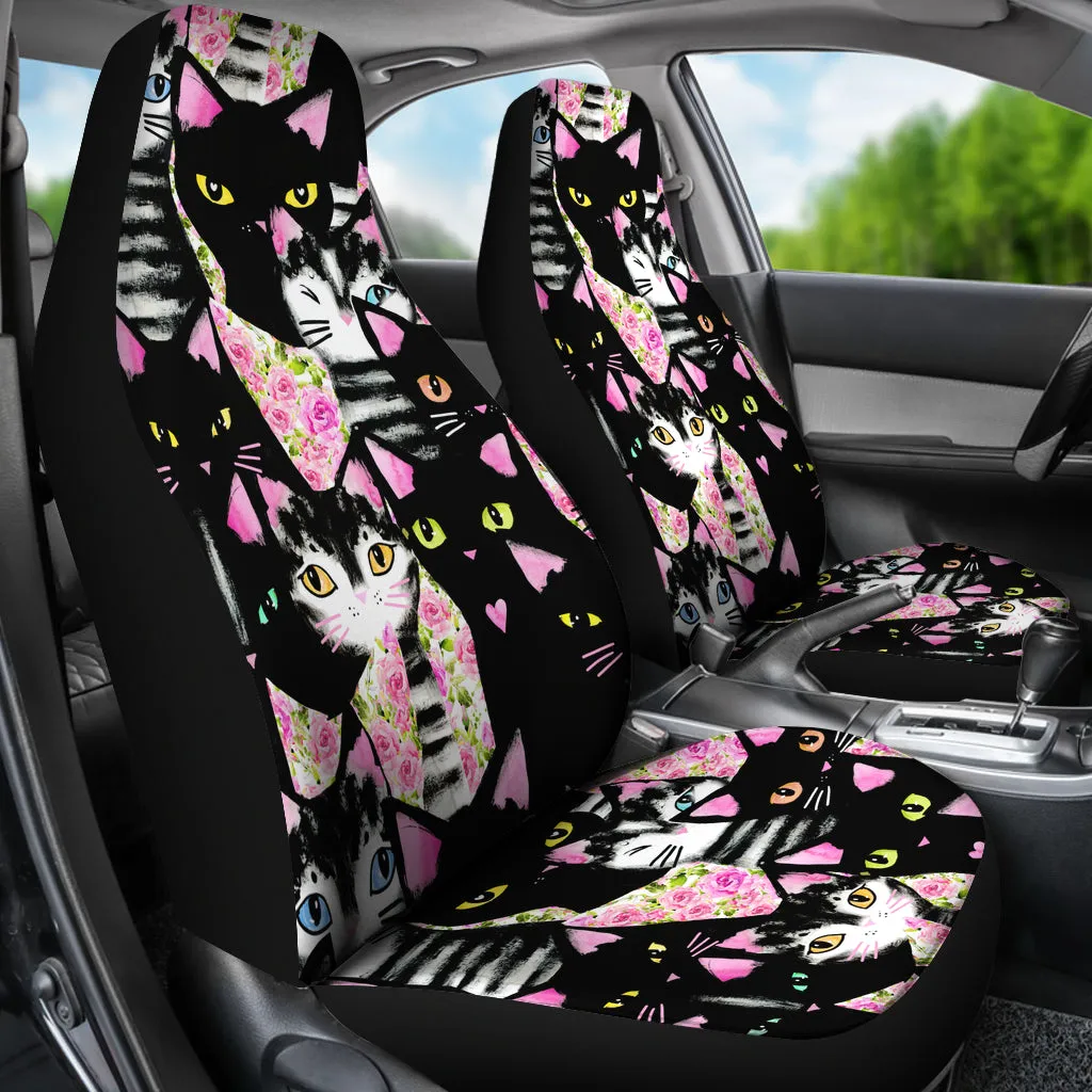 Black Cats Universal Car Seat Covers