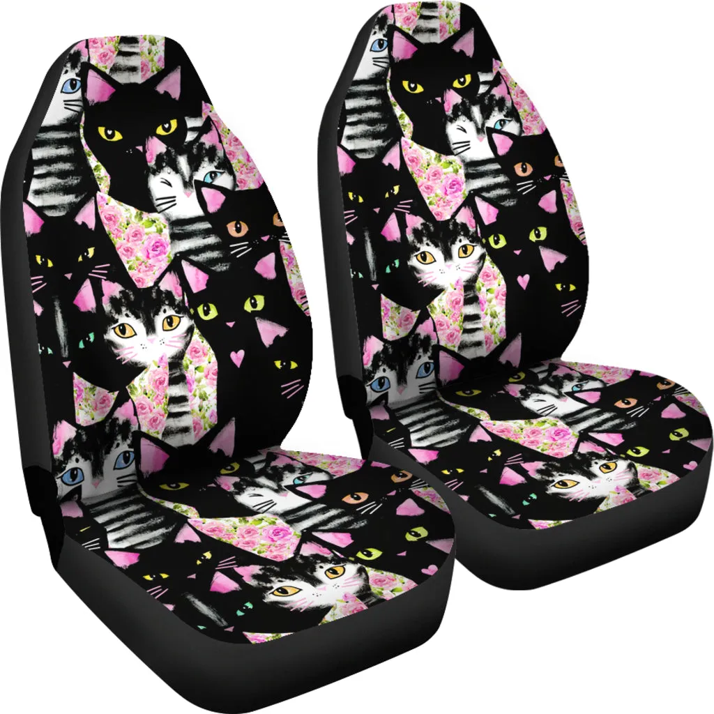 Black Cats Universal Car Seat Covers