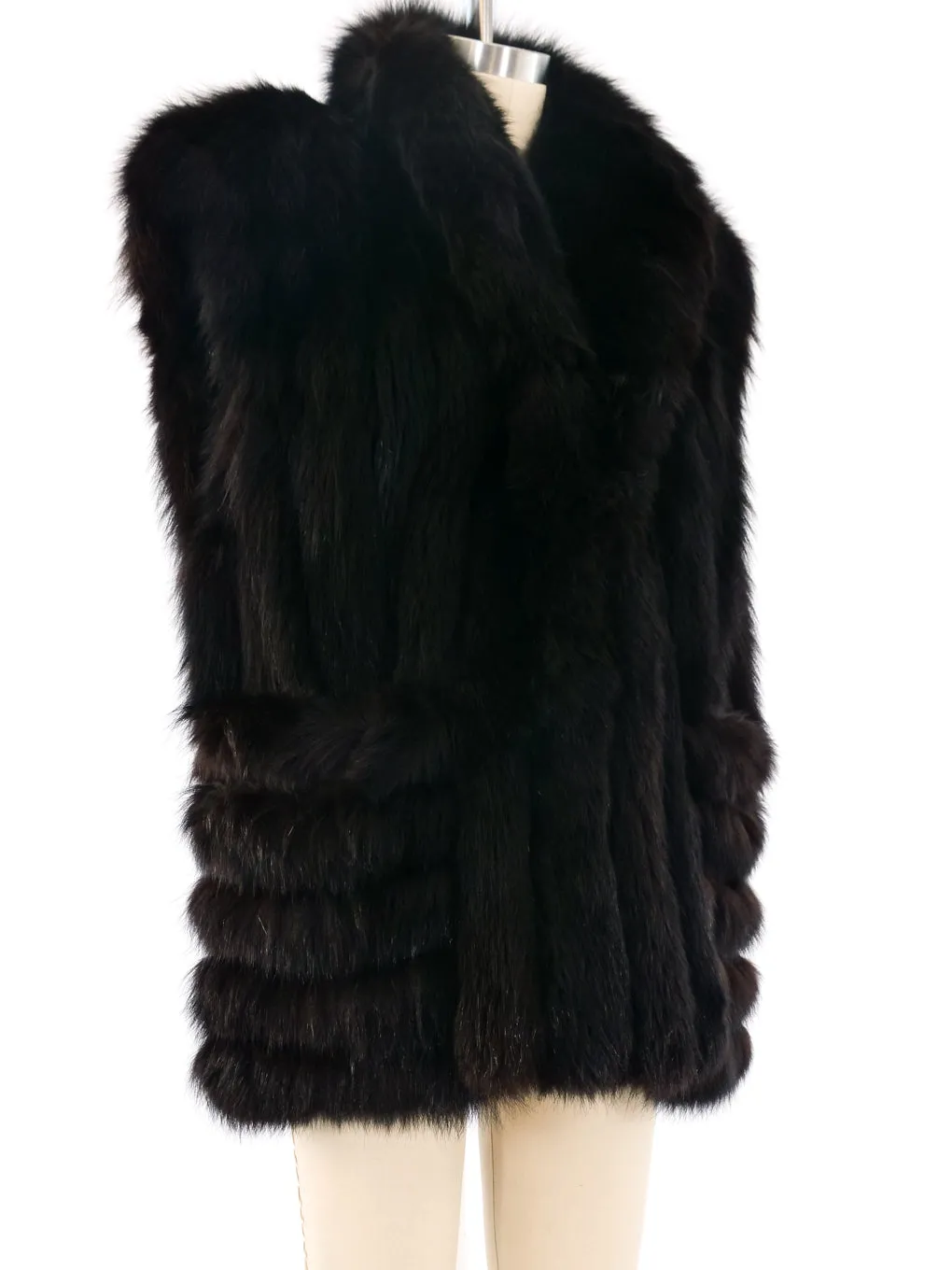 Black Fox Fur Vest