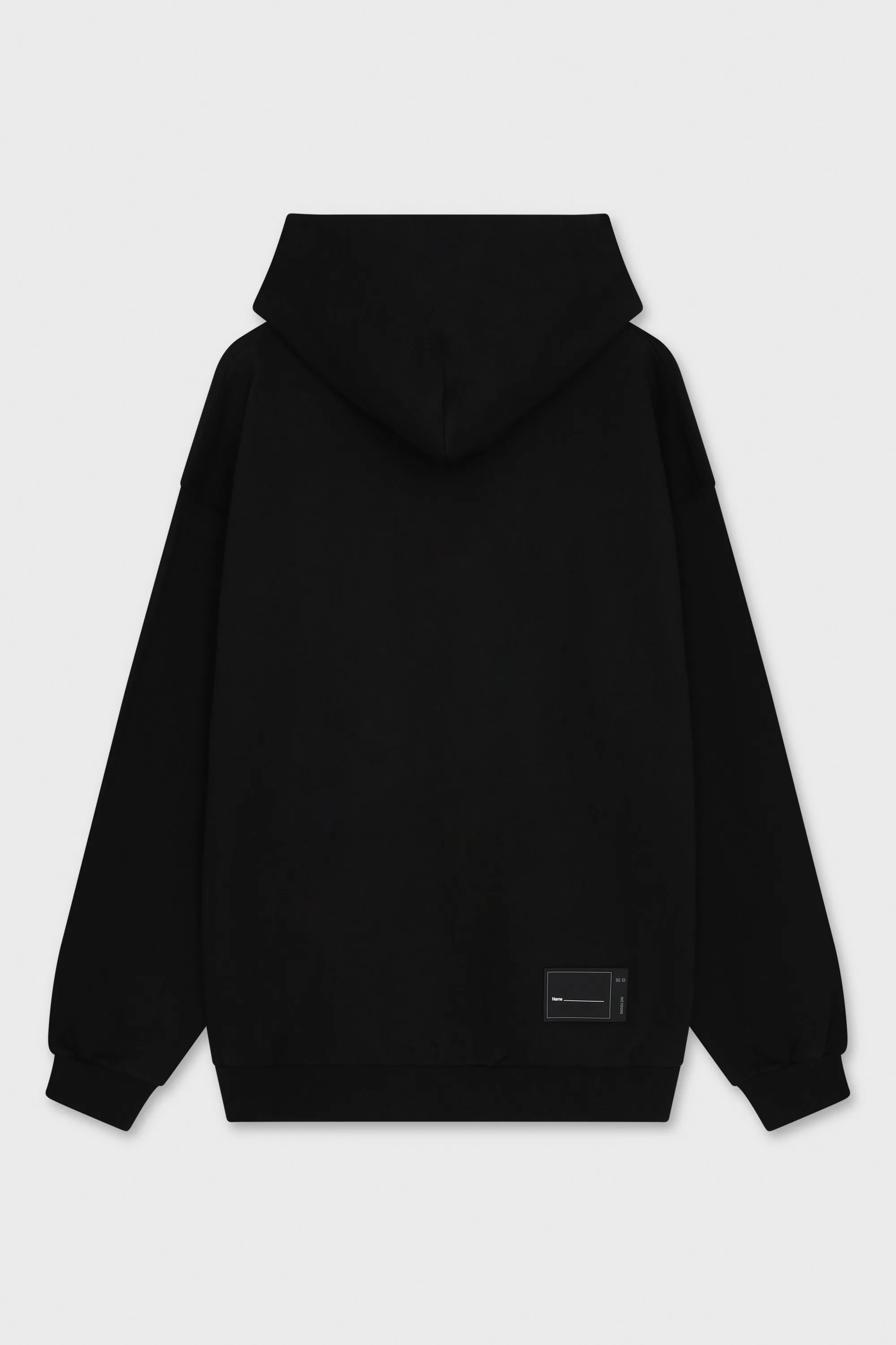 BLACK MULTIPLE FRONT LOGO HOODIE