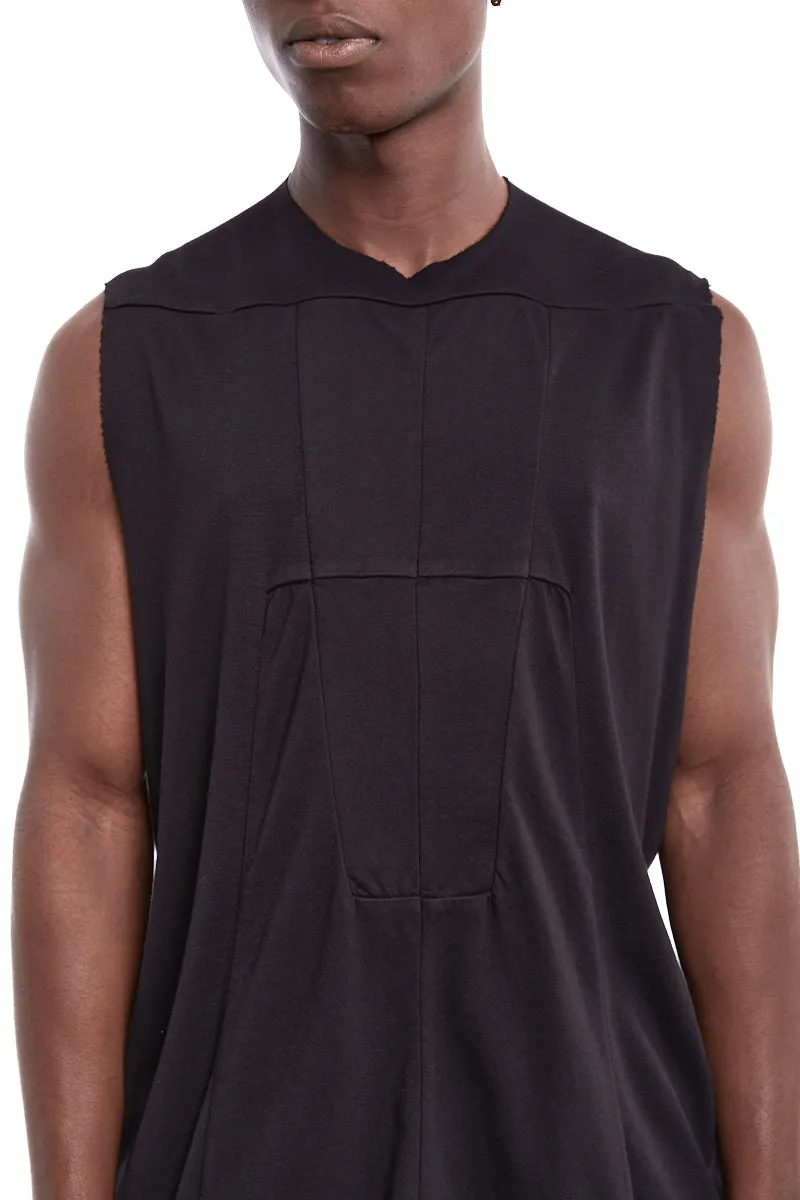 BLACK SLEEVELESS LUXOR TOP | RNP