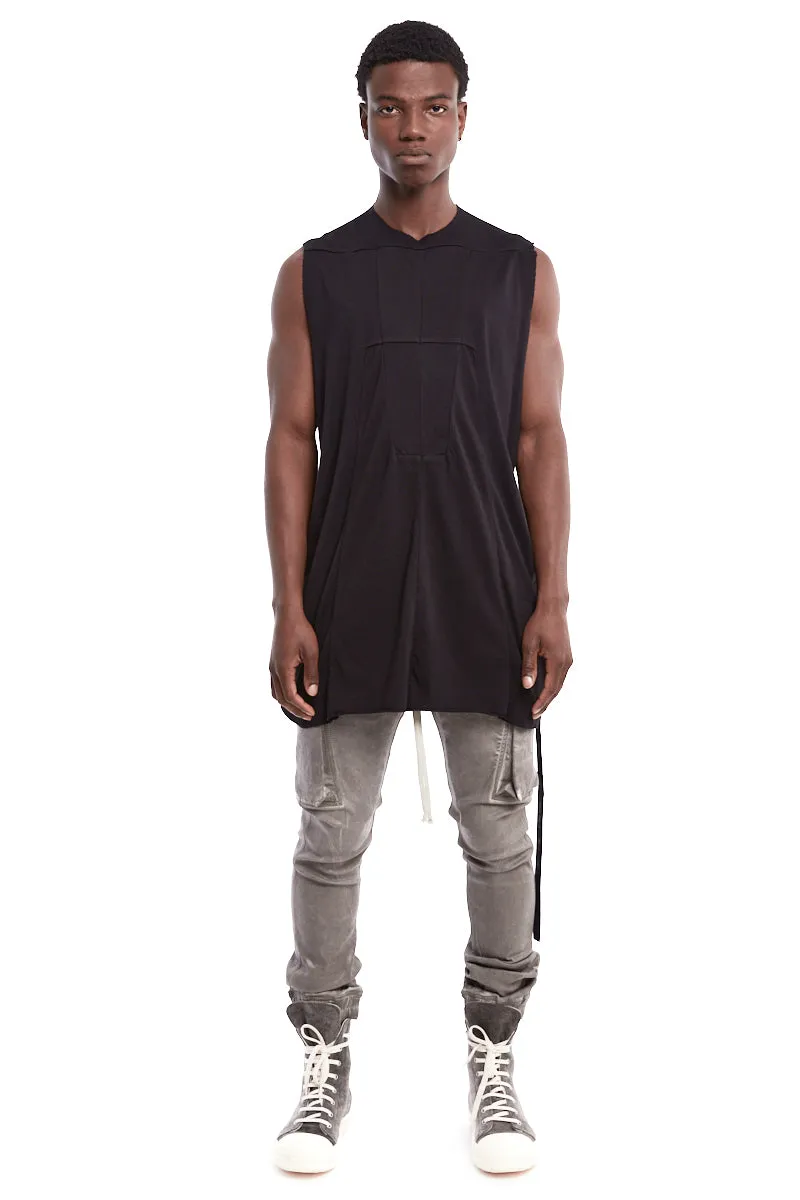 BLACK SLEEVELESS LUXOR TOP | RNP