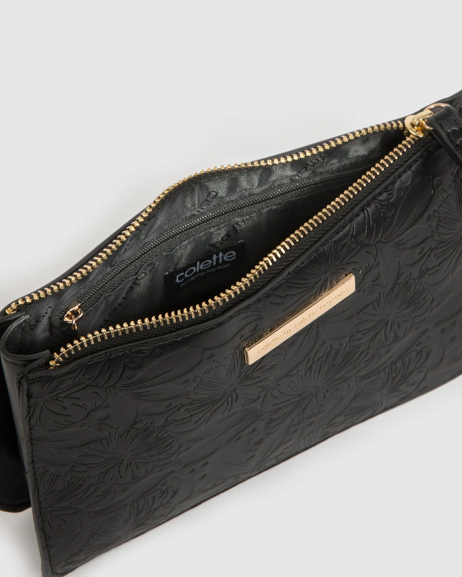 Black Willow Wristlet Clutch Bag
