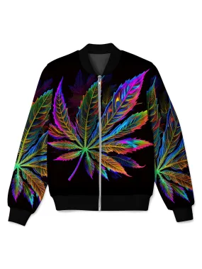 Blacklight Weed Bomber Jacket