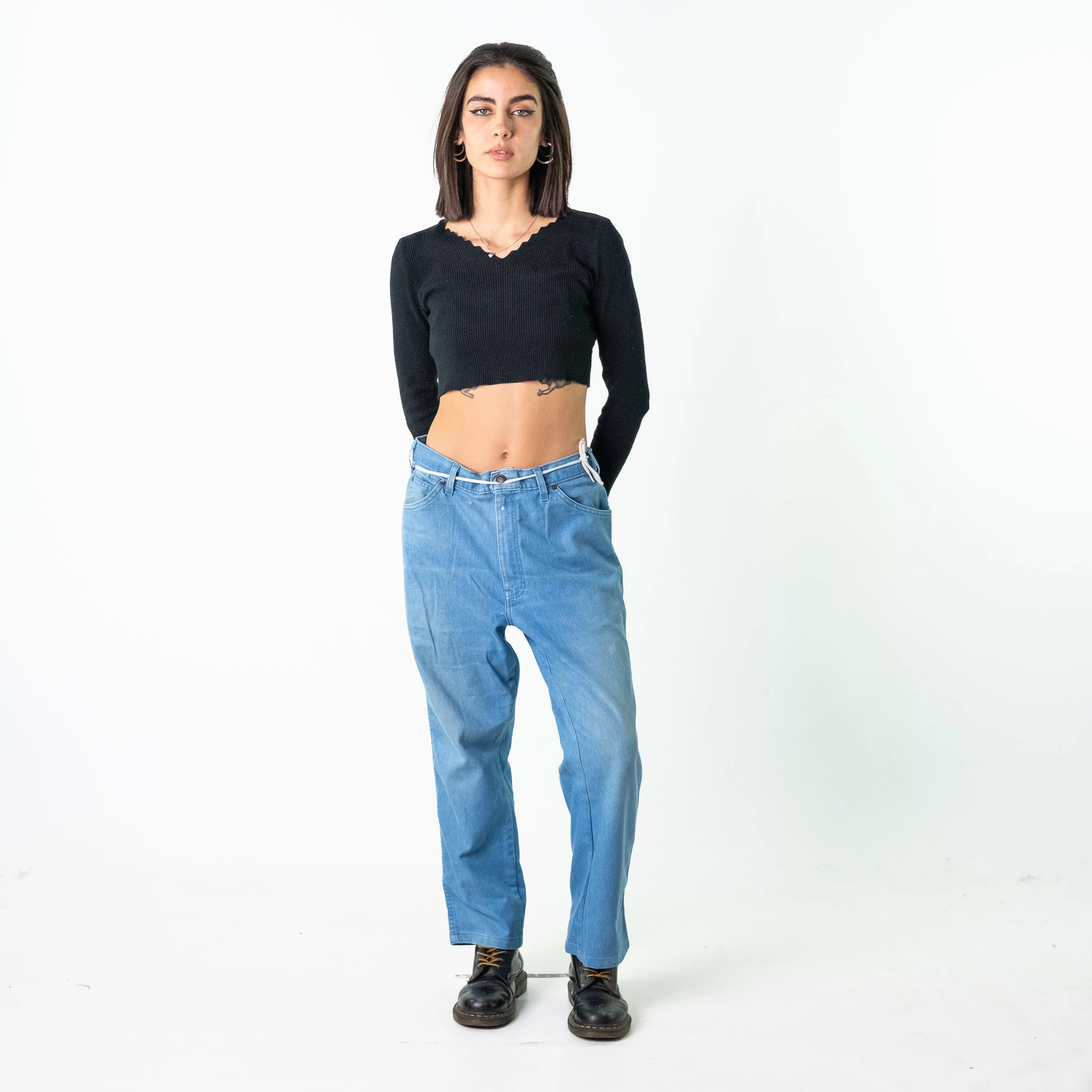 Blue Denim 90s Dickies  Cargo Skater Trousers Pants Jeans (36x28)