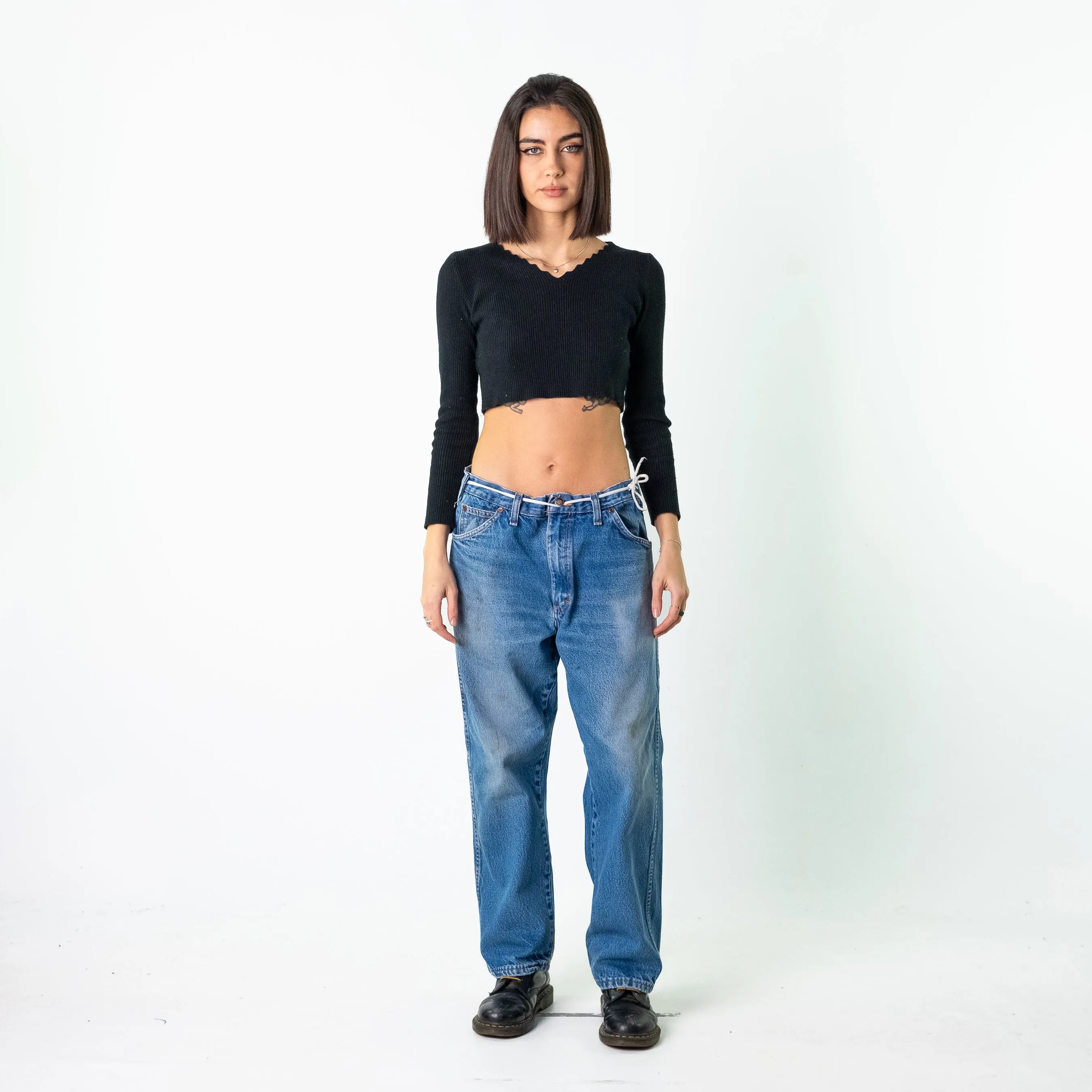 Blue Denim 90s Dickies  Cargo Skater Trousers Pants Jeans (36x29)