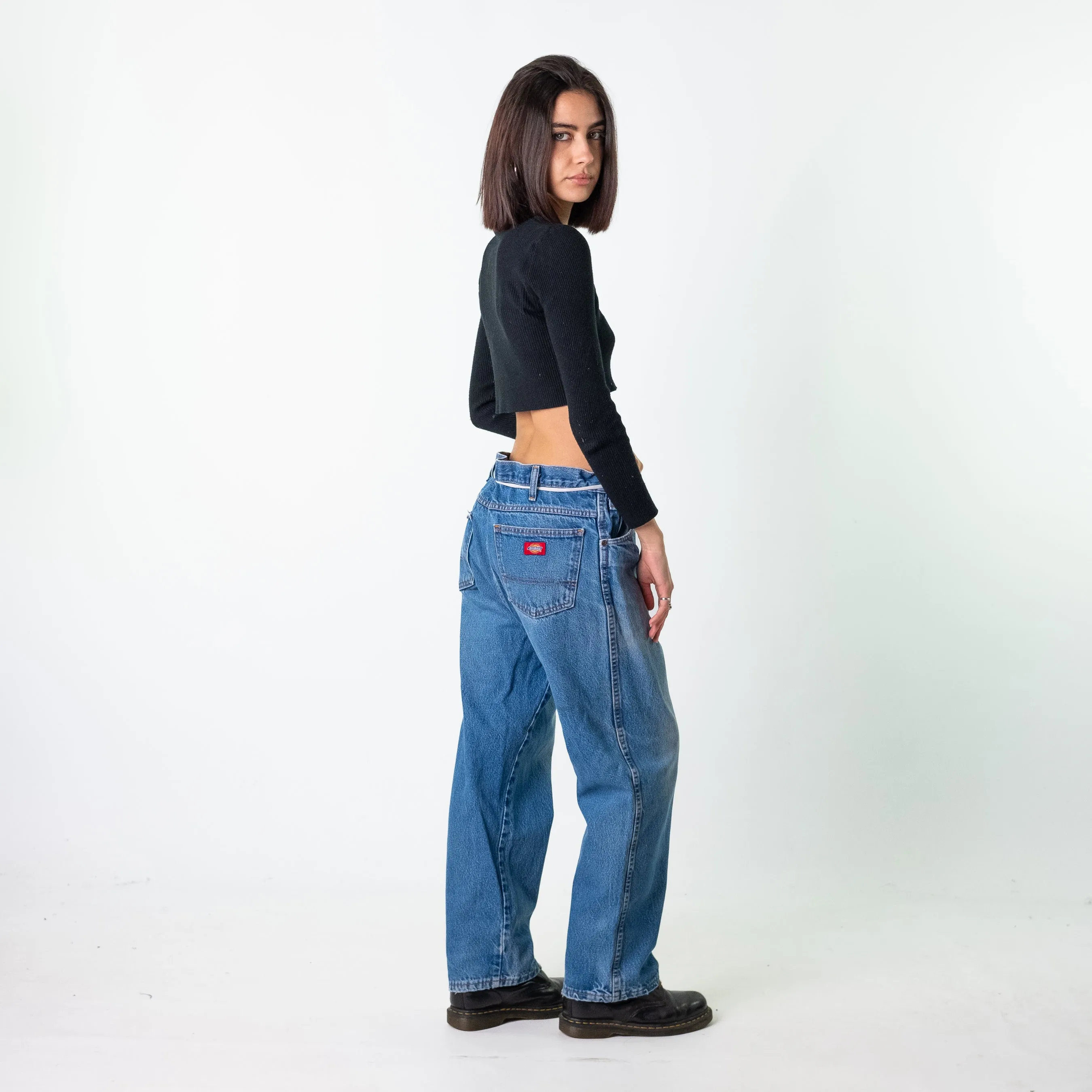 Blue Denim 90s Dickies  Cargo Skater Trousers Pants Jeans (36x29)