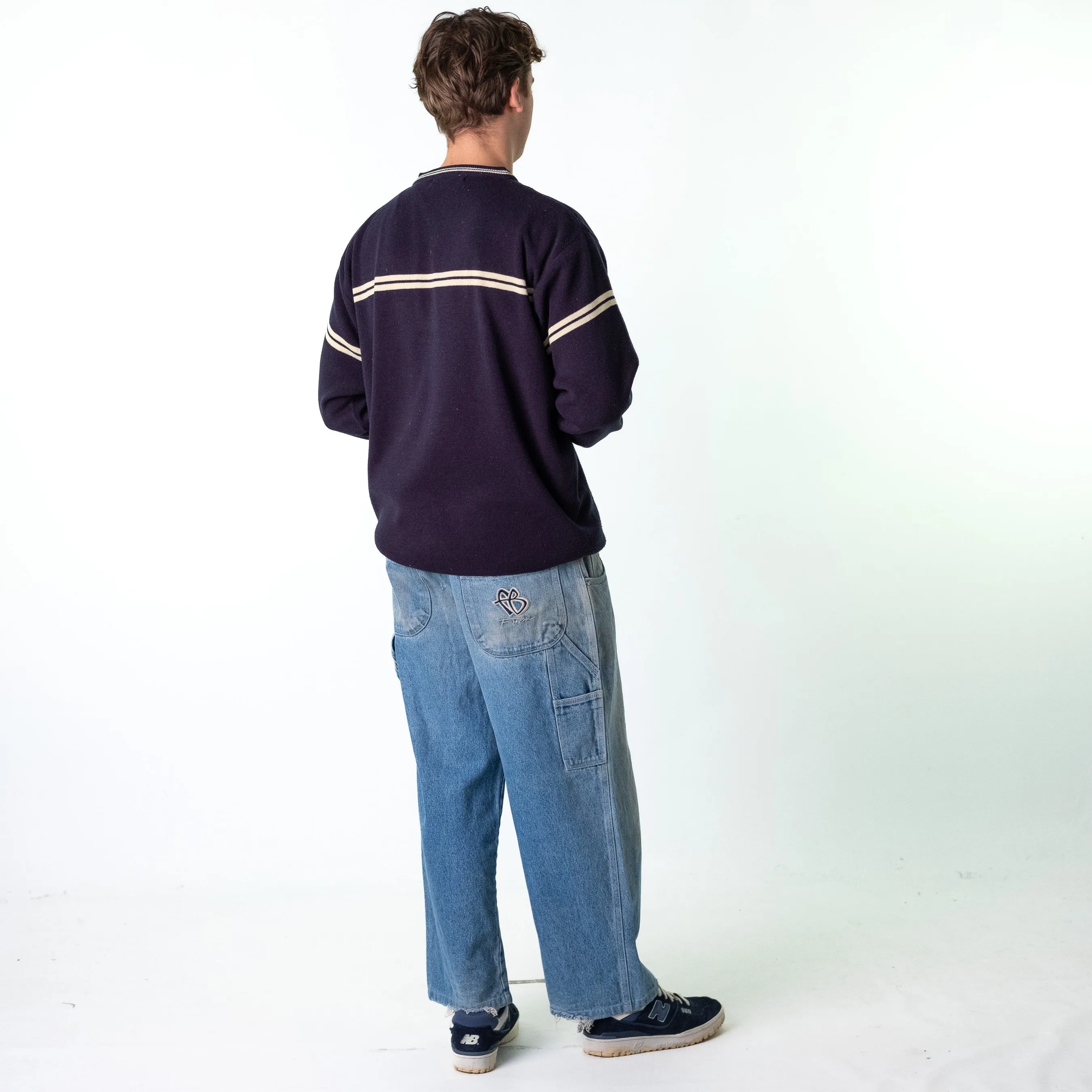 Blue Denim 90s FUBU  Cargo Skater Trousers Pants Jeans (36x32)