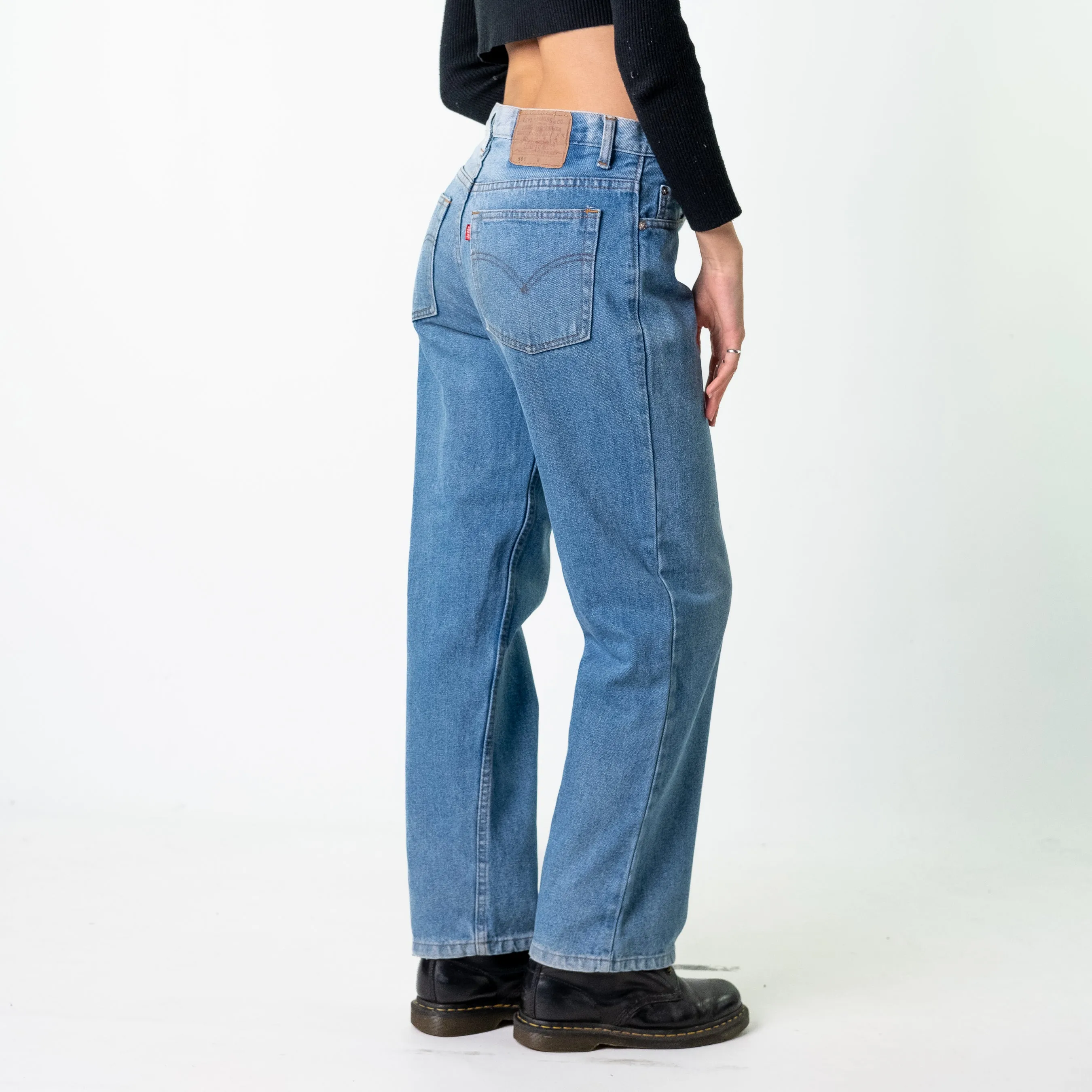 Blue Denim 90s Levi's 501s Cargo Skater Trousers Pants Jeans (30x30)