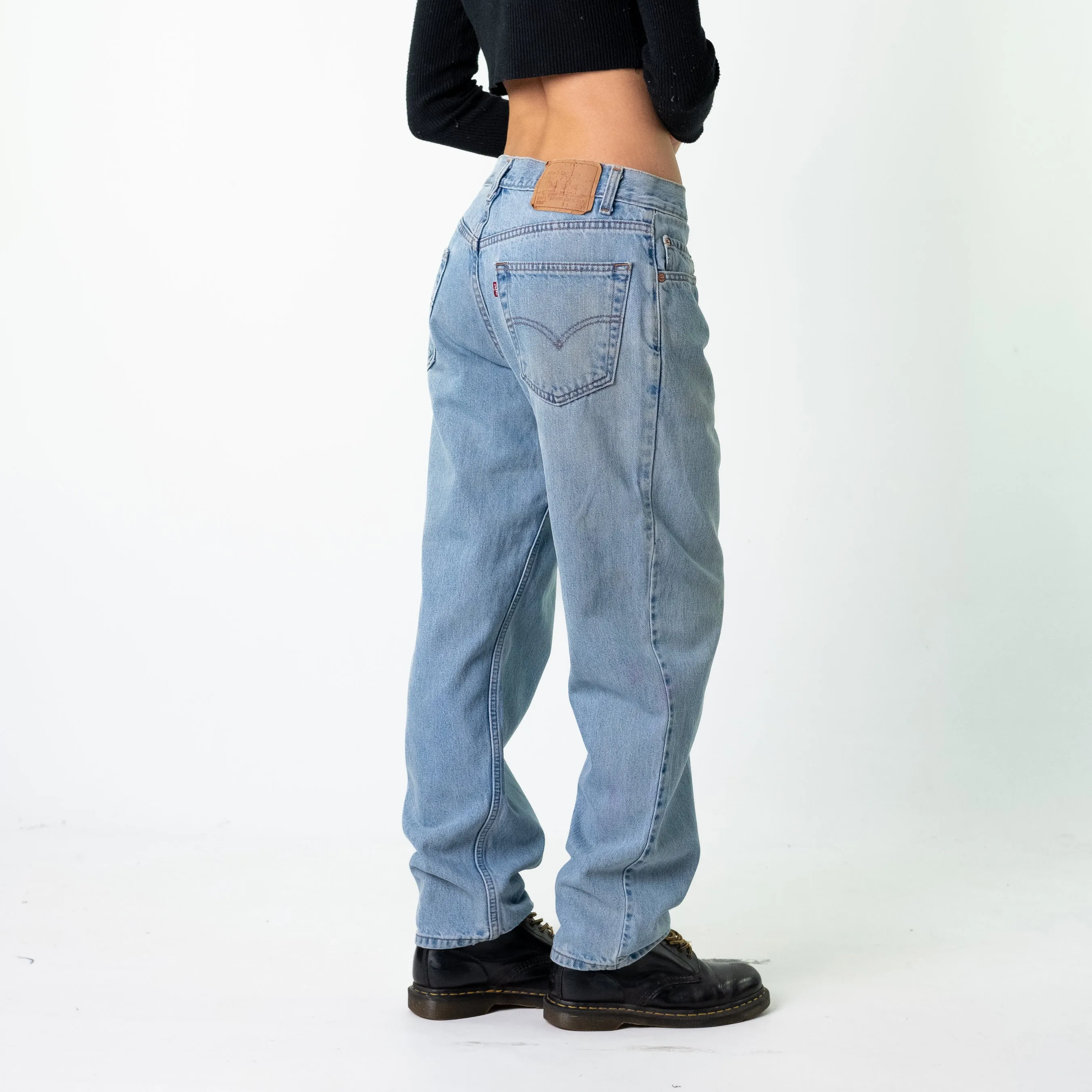 Blue Denim 90s Levi's 550s Cargo Skater Trousers Pants Jeans (33x30)